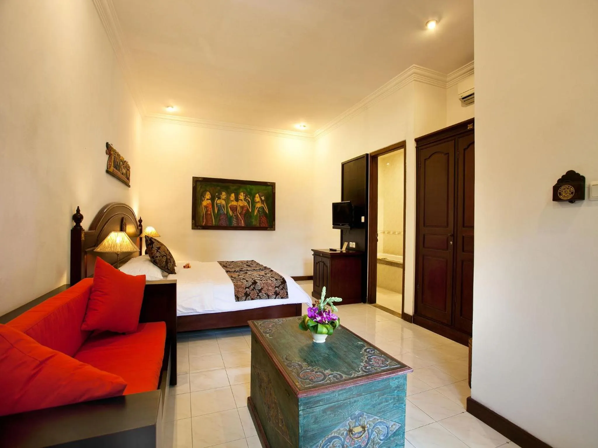 TV and multimedia, Bed in Tamukami Hotel