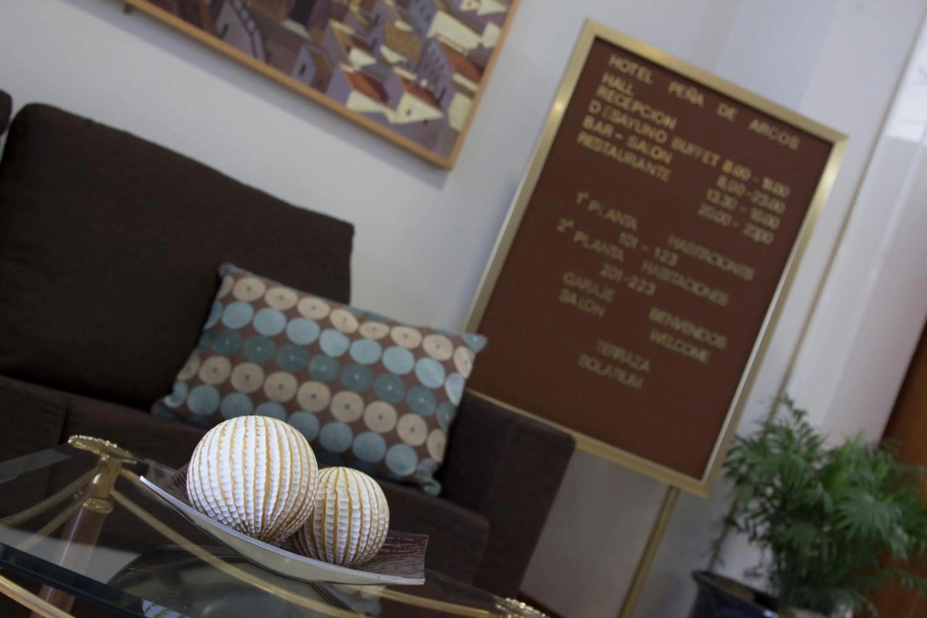 Seating area in Hotel Peña de Arcos