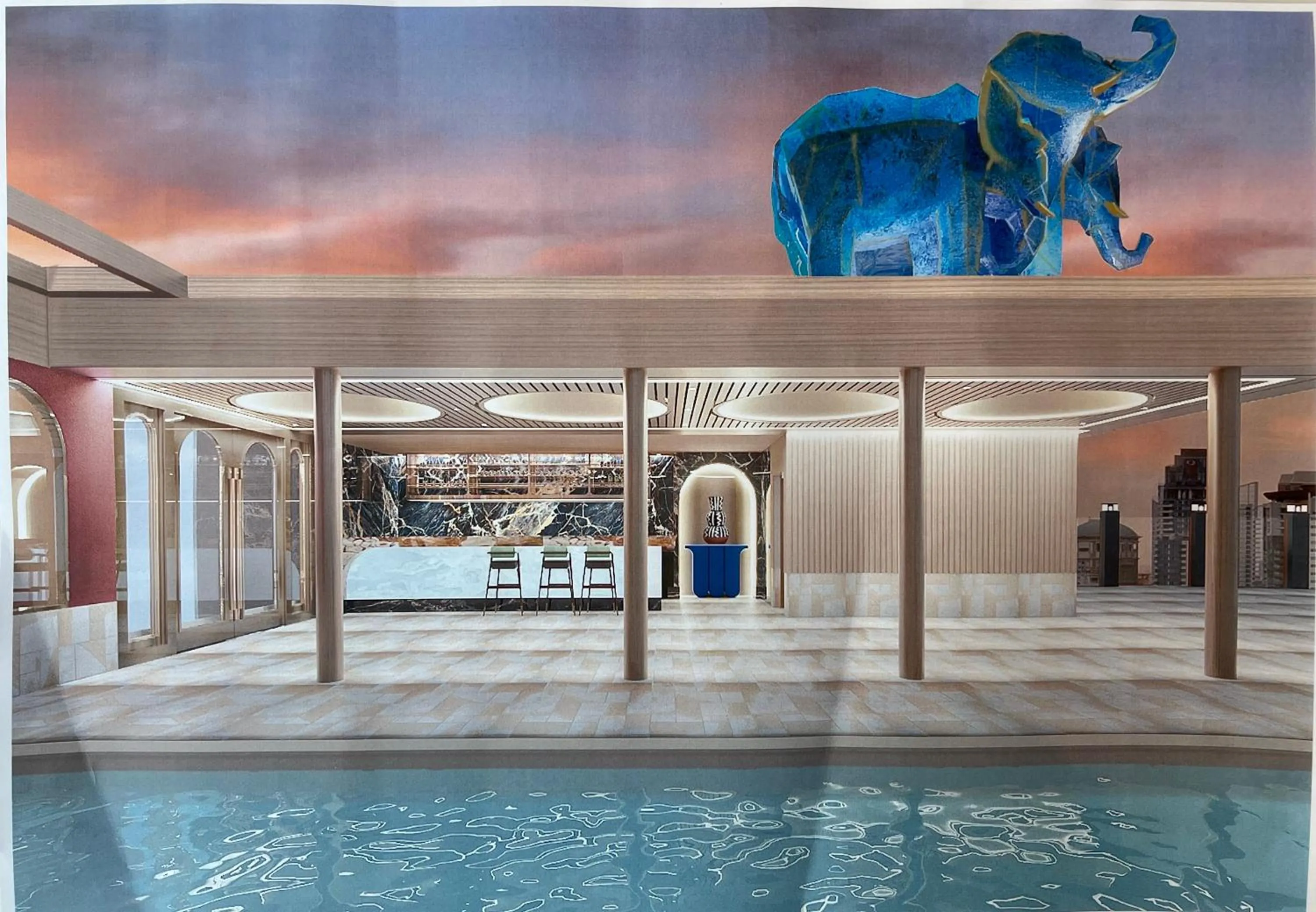 Swimming pool in Pipa Hotel Bangkok Sukhumvit 11