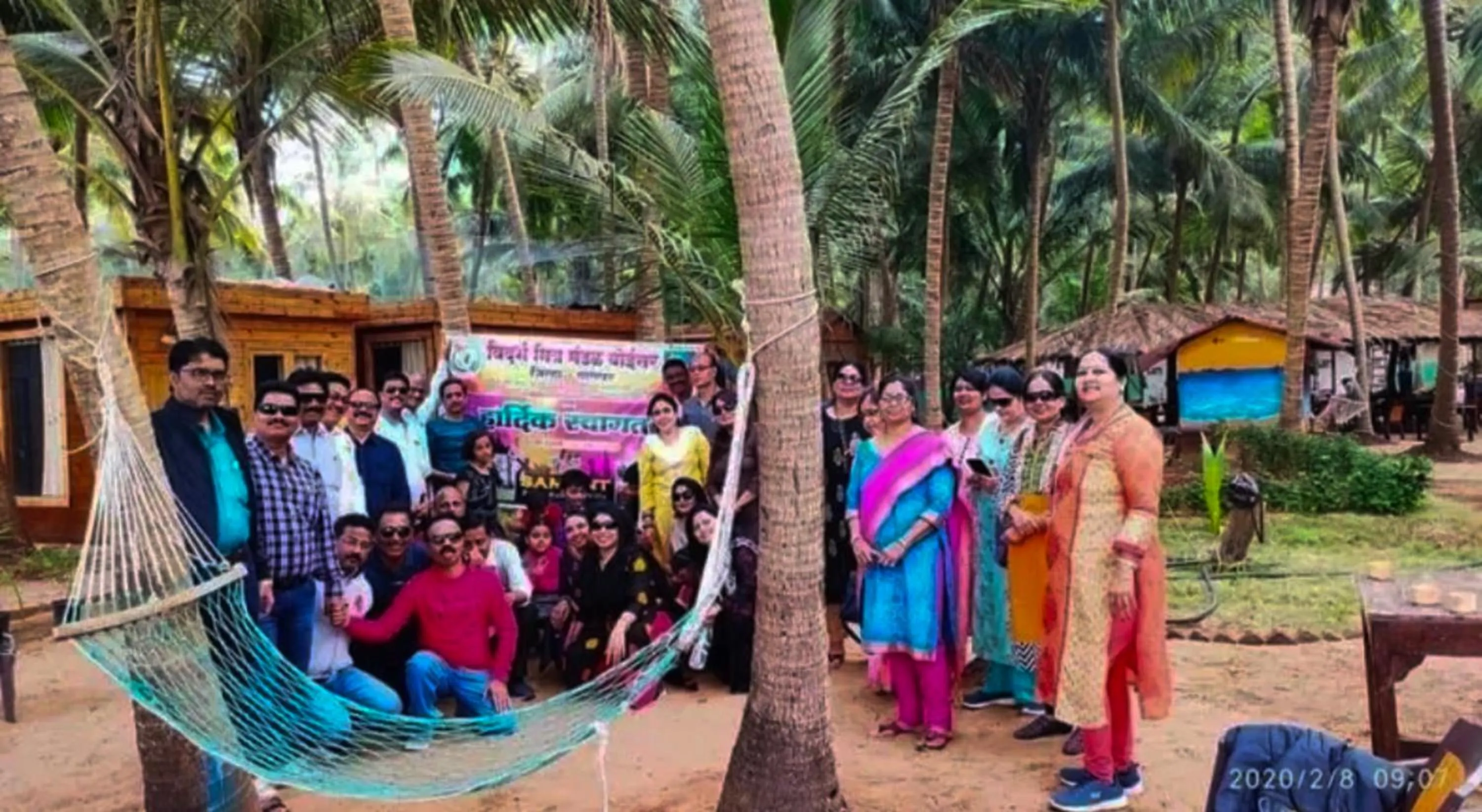 group of guests in Samant Beach Resort