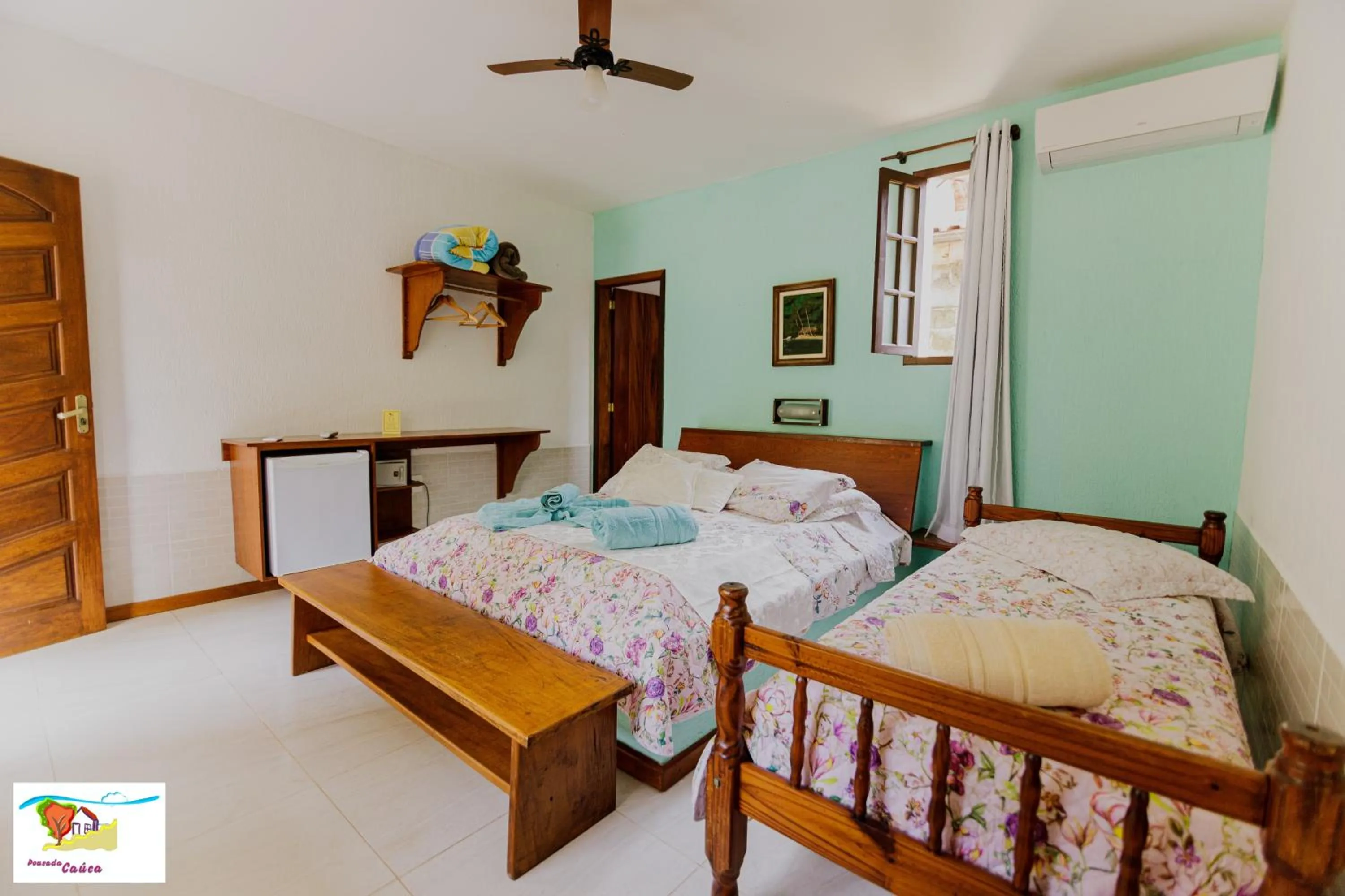 Bed in Pousada Caúca