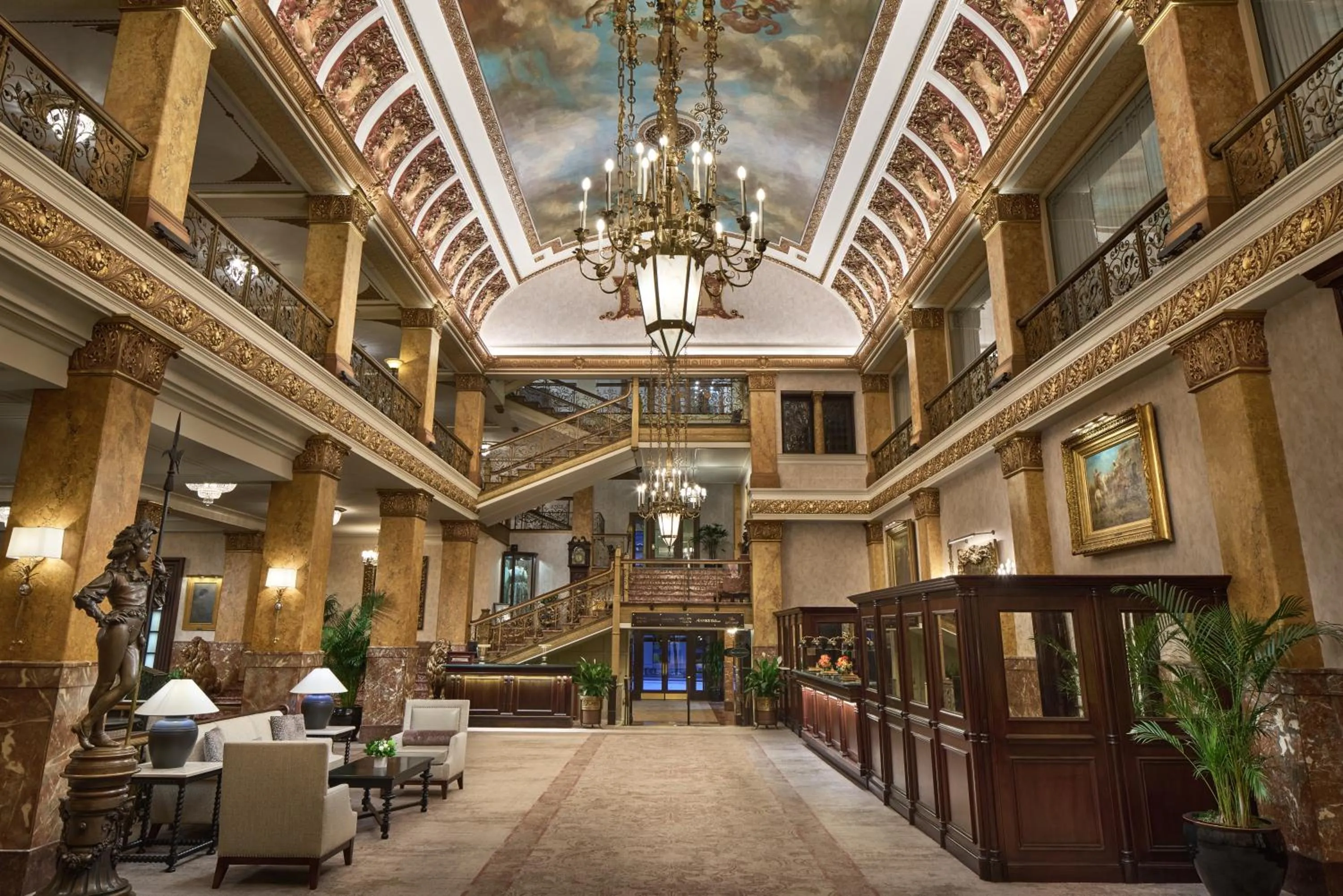 Lobby or reception in The Pfister Hotel