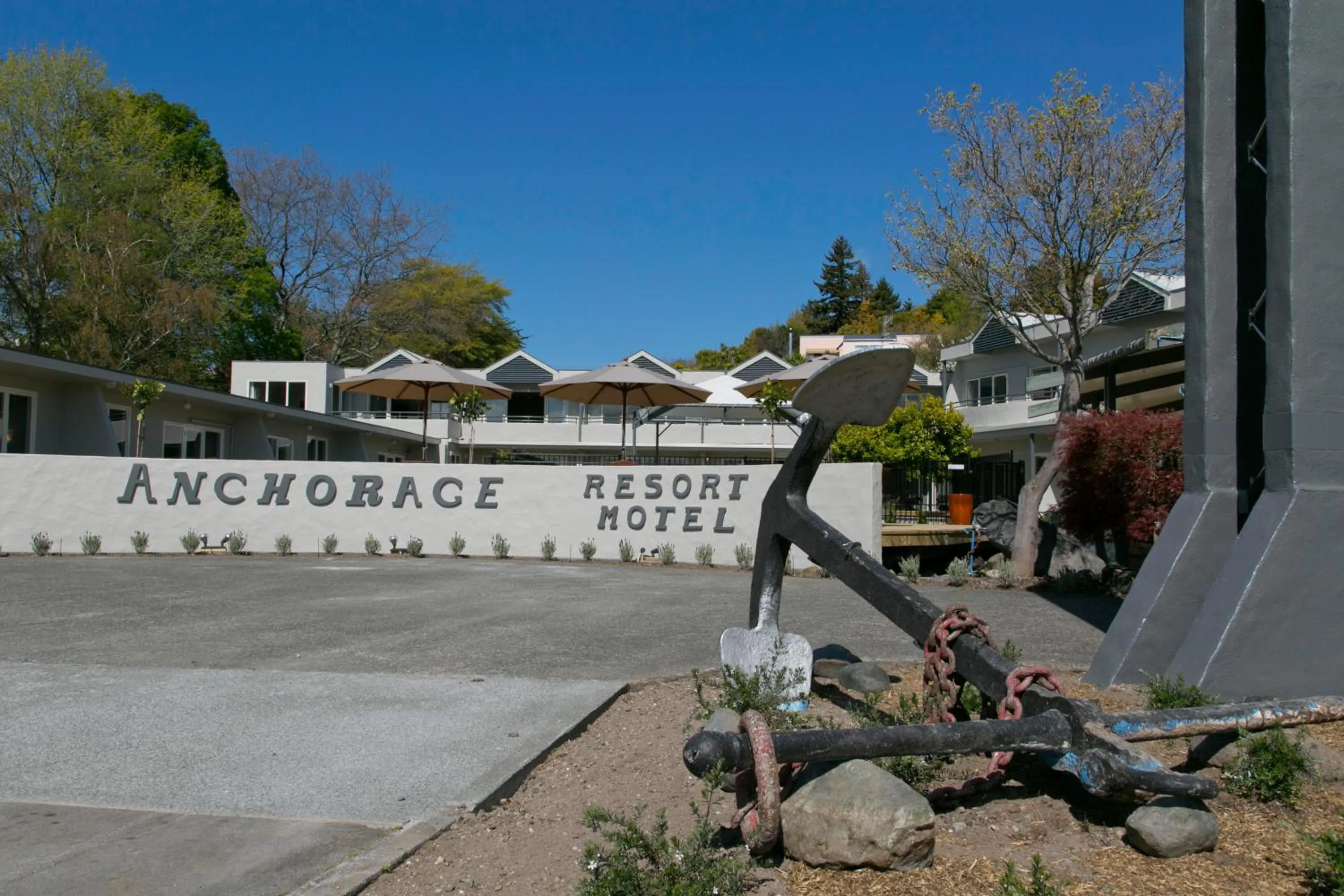 Property logo or sign in Anchorage Resort Taupo NZ