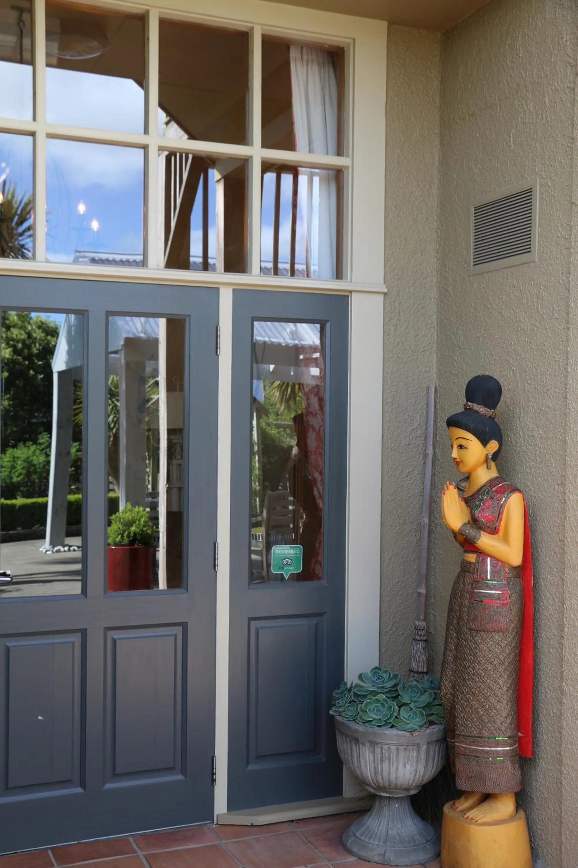 Property building in La Riviera Guesthouse