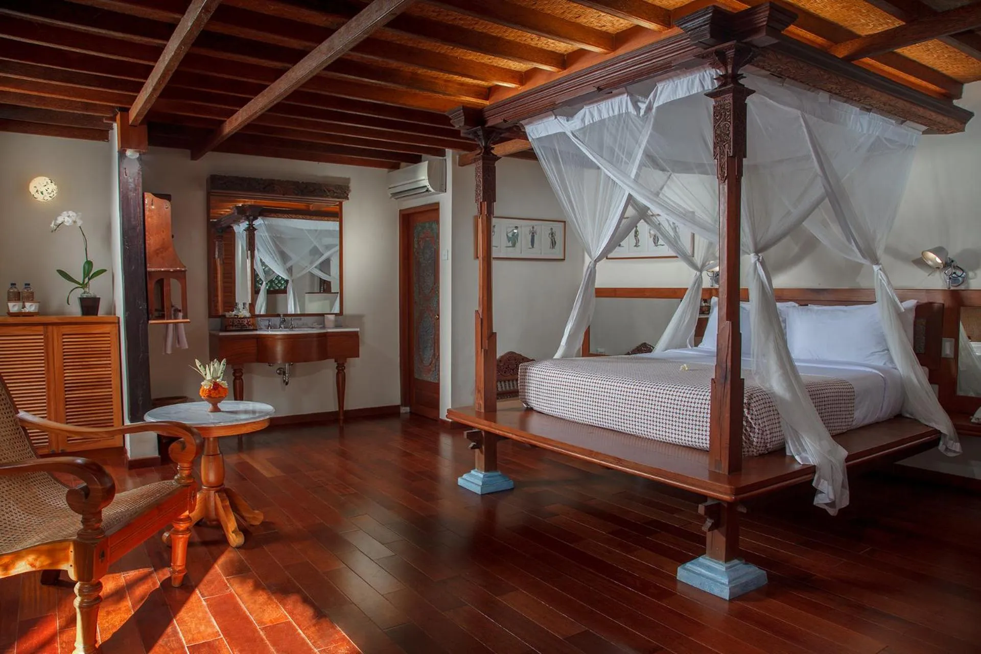 Bed in Tandjung Sari Hotel