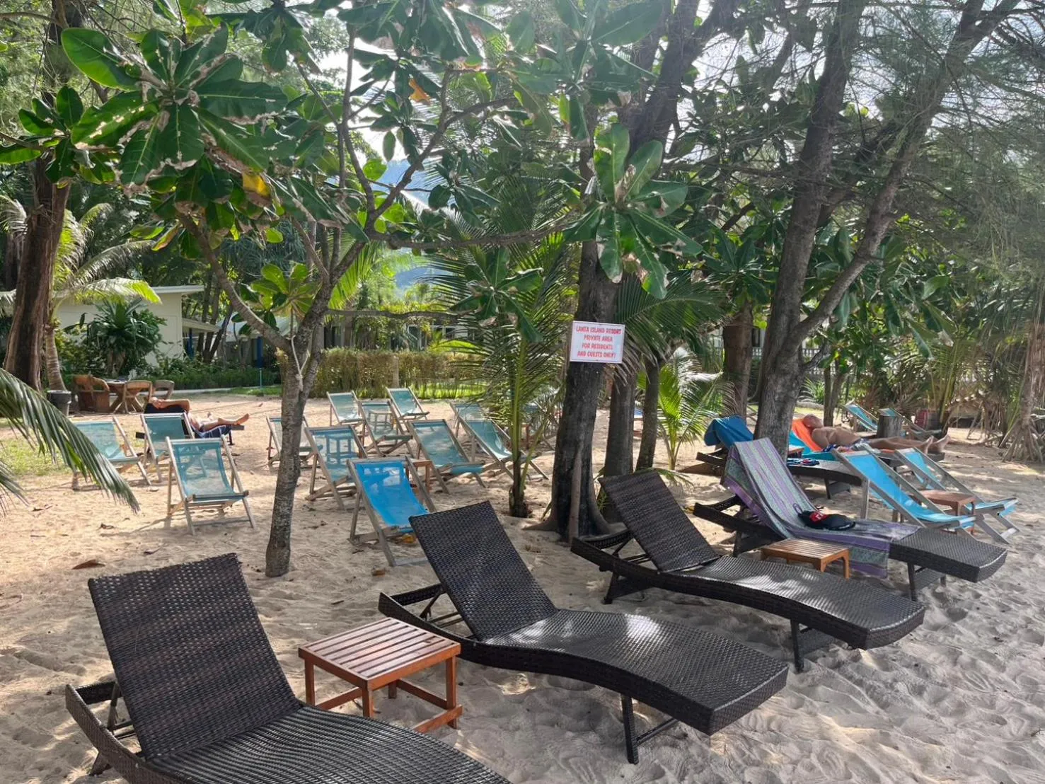 sunbed in Lanta Island Resort