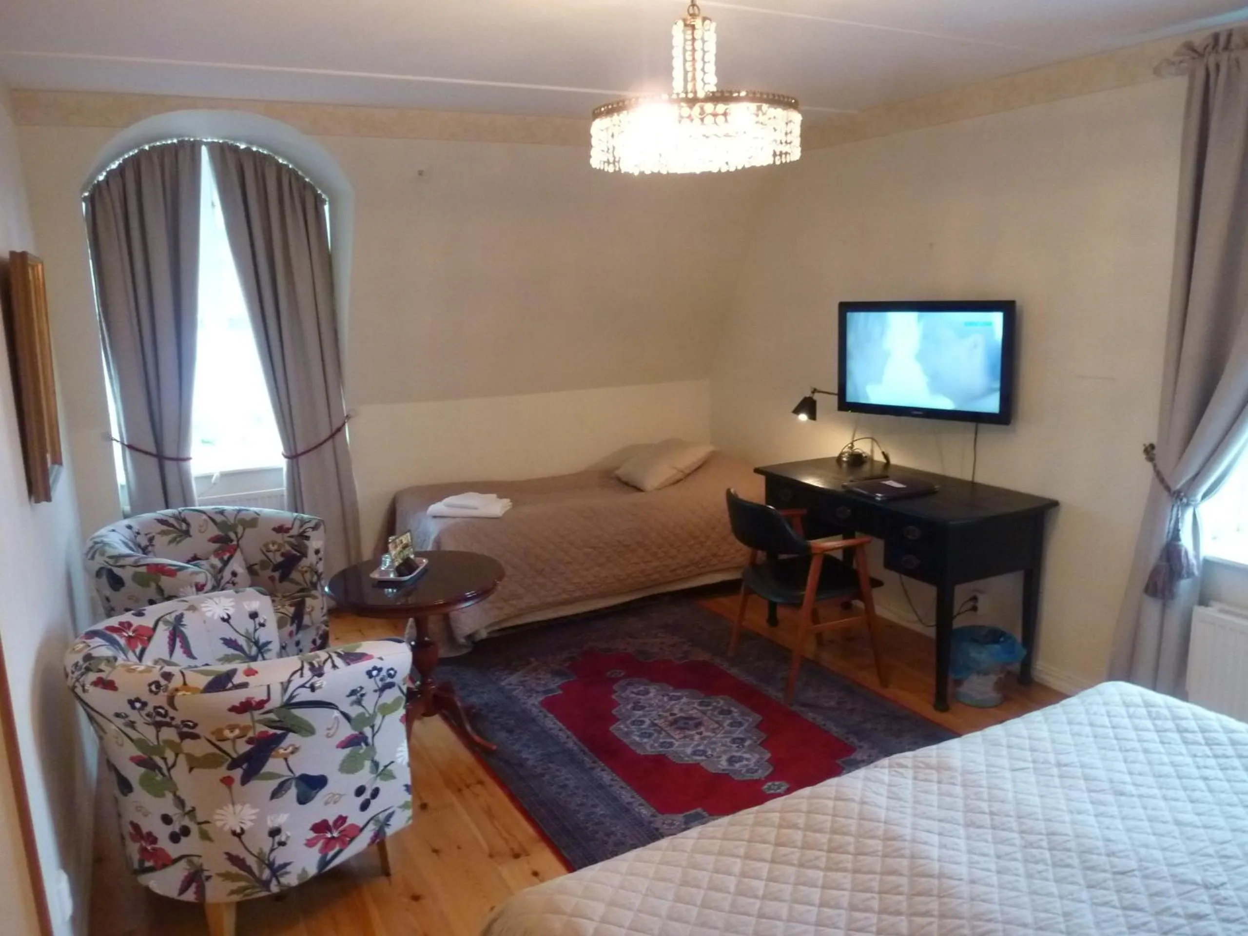 Bed in Nya Pallas Hotel