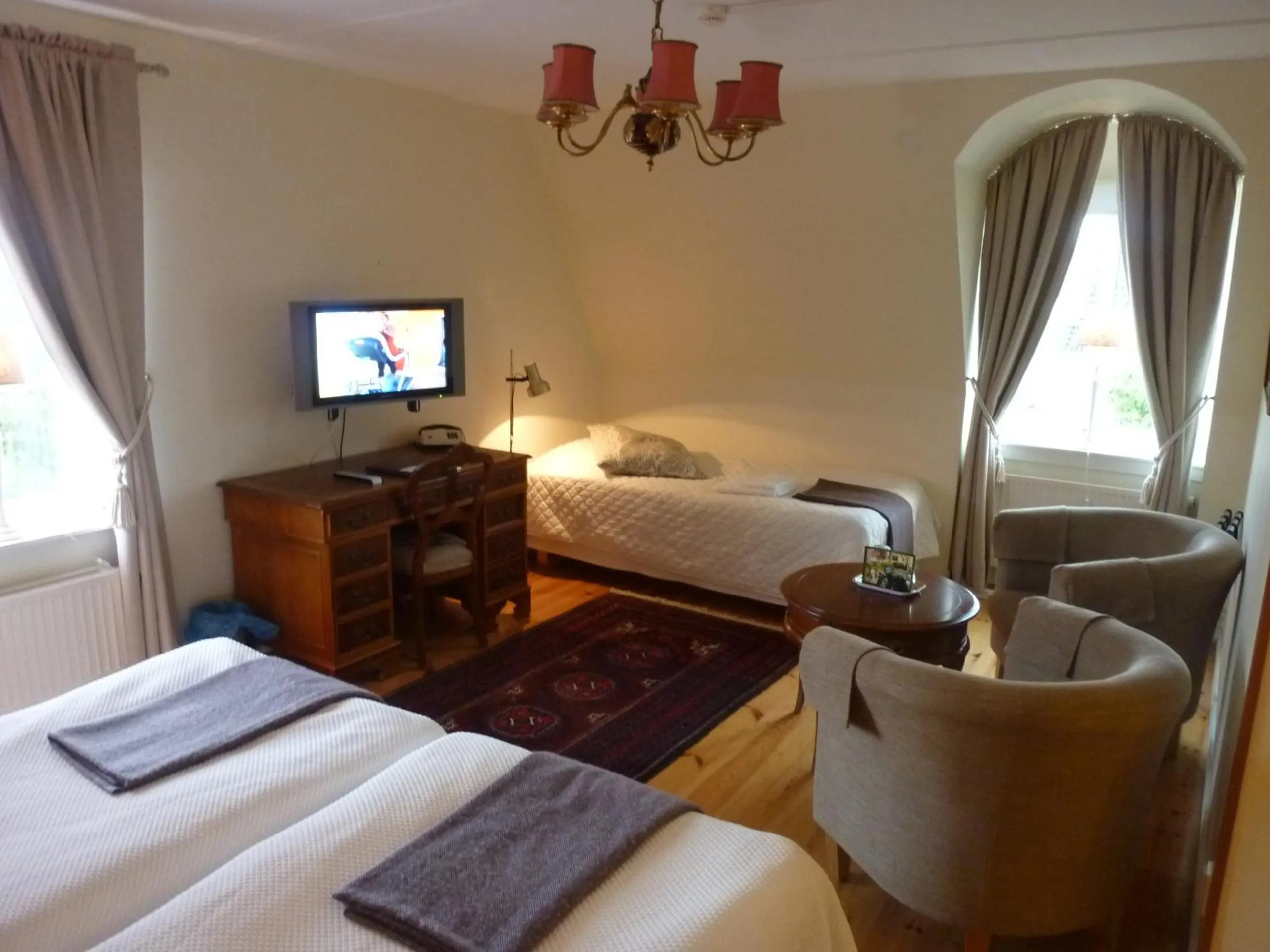 Bed in Nya Pallas Hotel