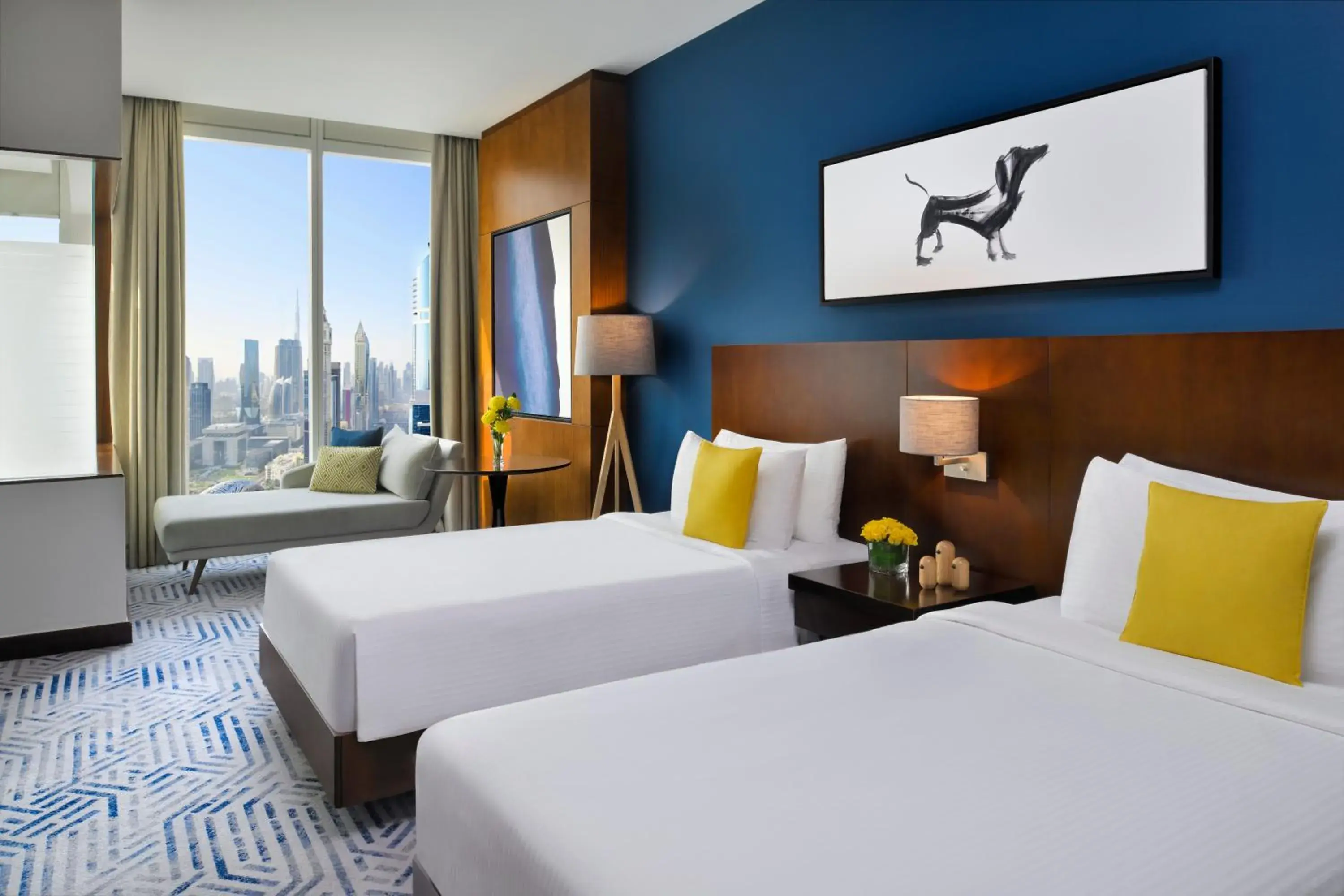 Deluxe Twin Room with City View - Club Room in voco Dubai by IHG Deluxe Twin Room with City View - Club Room in voco Dubai by IHG