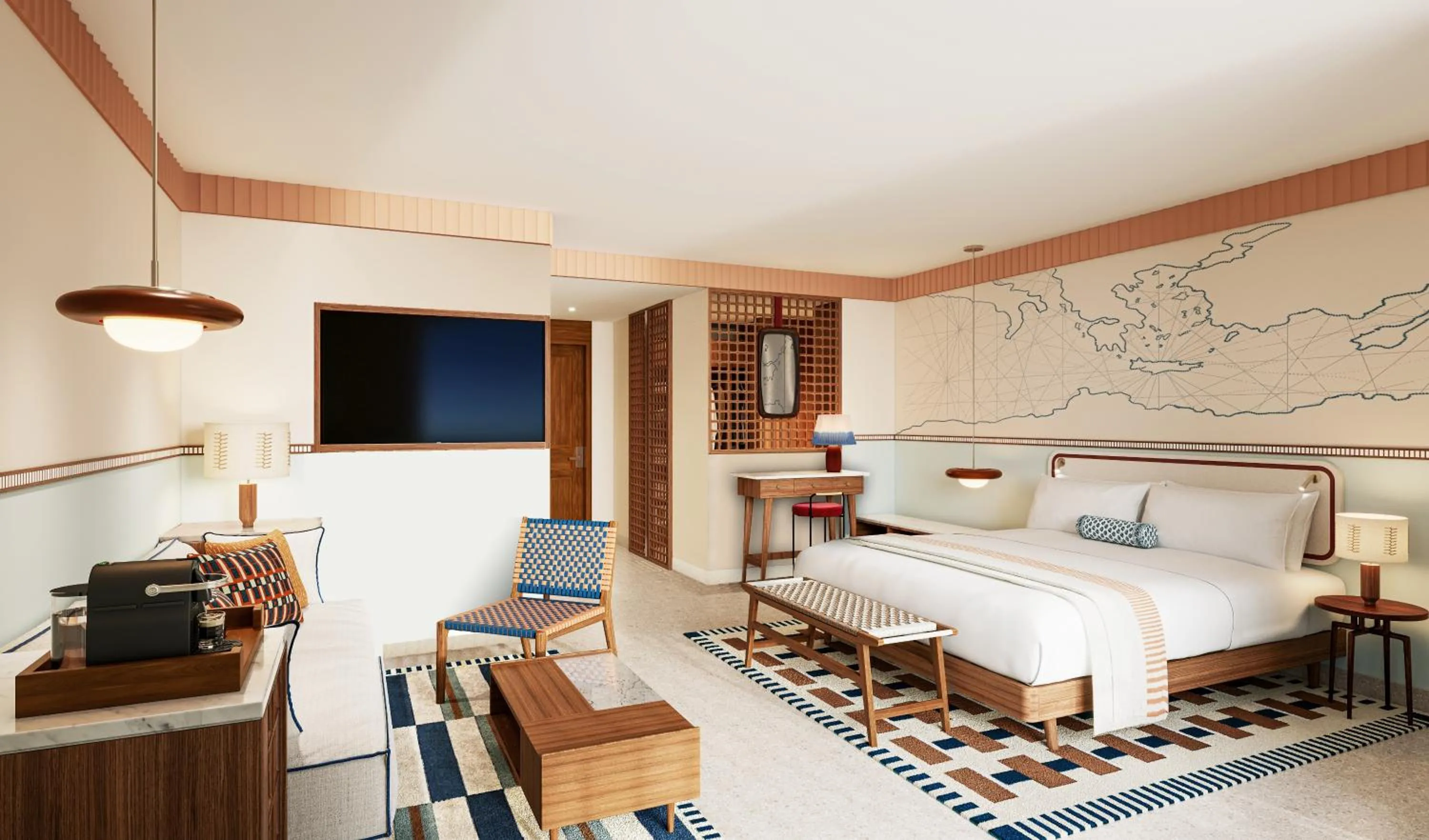 Bed in Vasia Resort & Spa