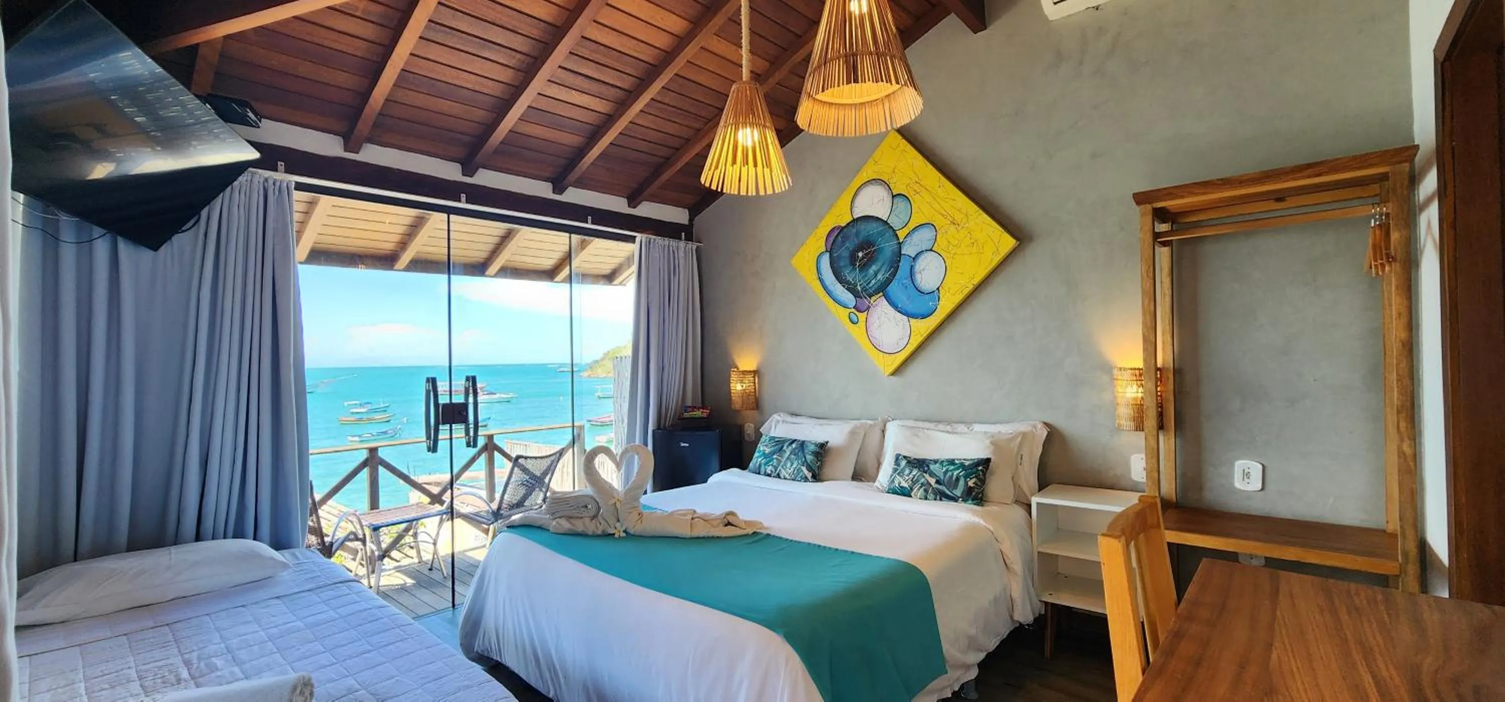 Bed in Bamboo Búzios Hostel