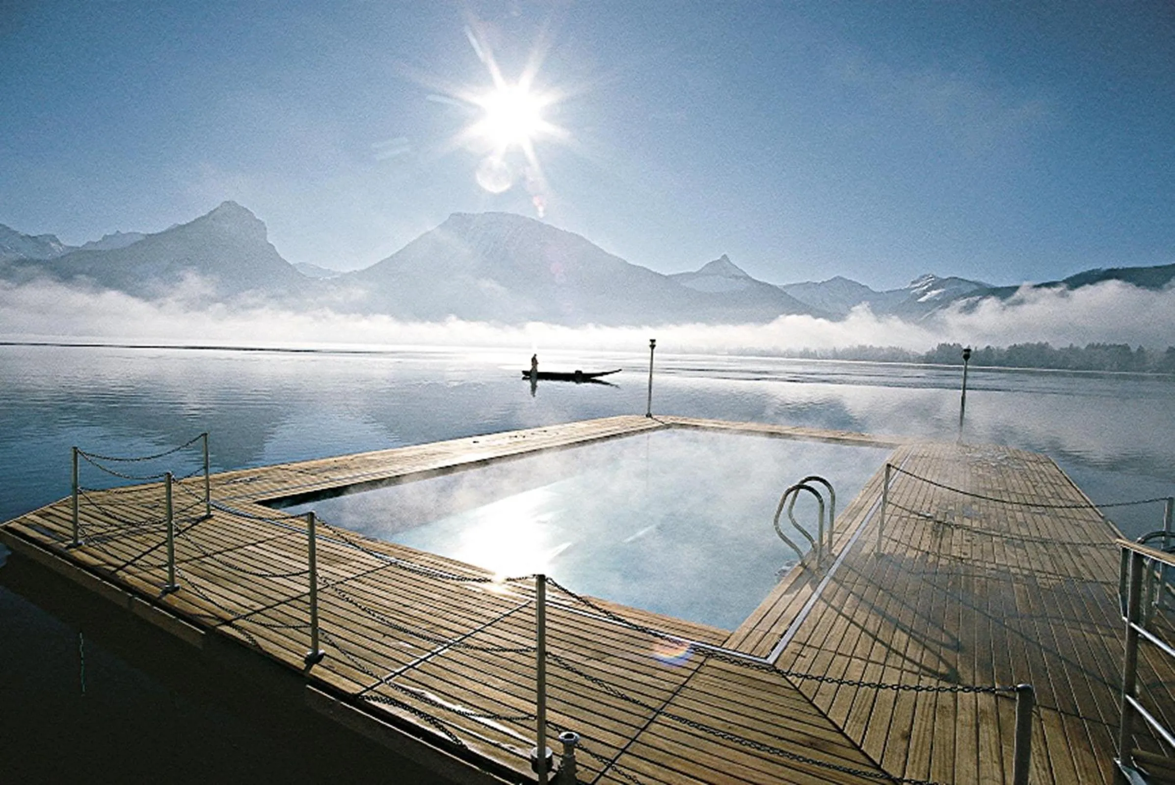 Pool view in Romantik Residenz (Ferienwohnungen Hotel Im Weissen Rössl) - Dependance