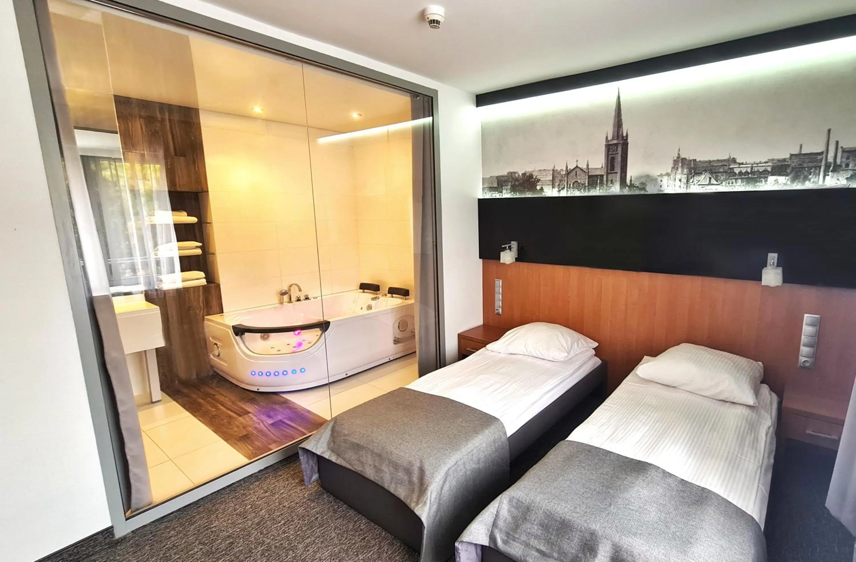 Hot Tub, Bed in Hotel Malinowski Economy