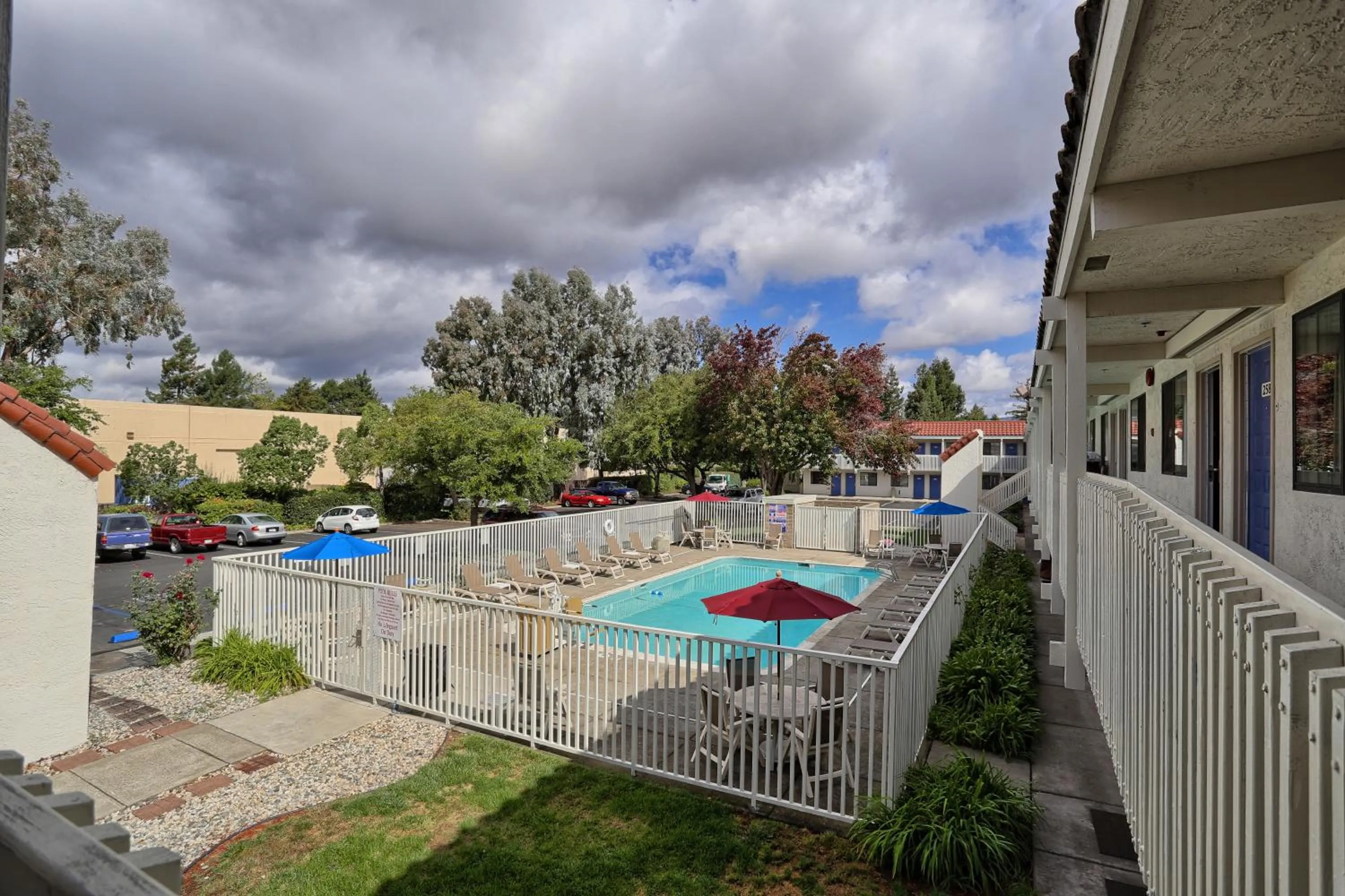 Swimming pool in Motel 6-Petaluma, CA