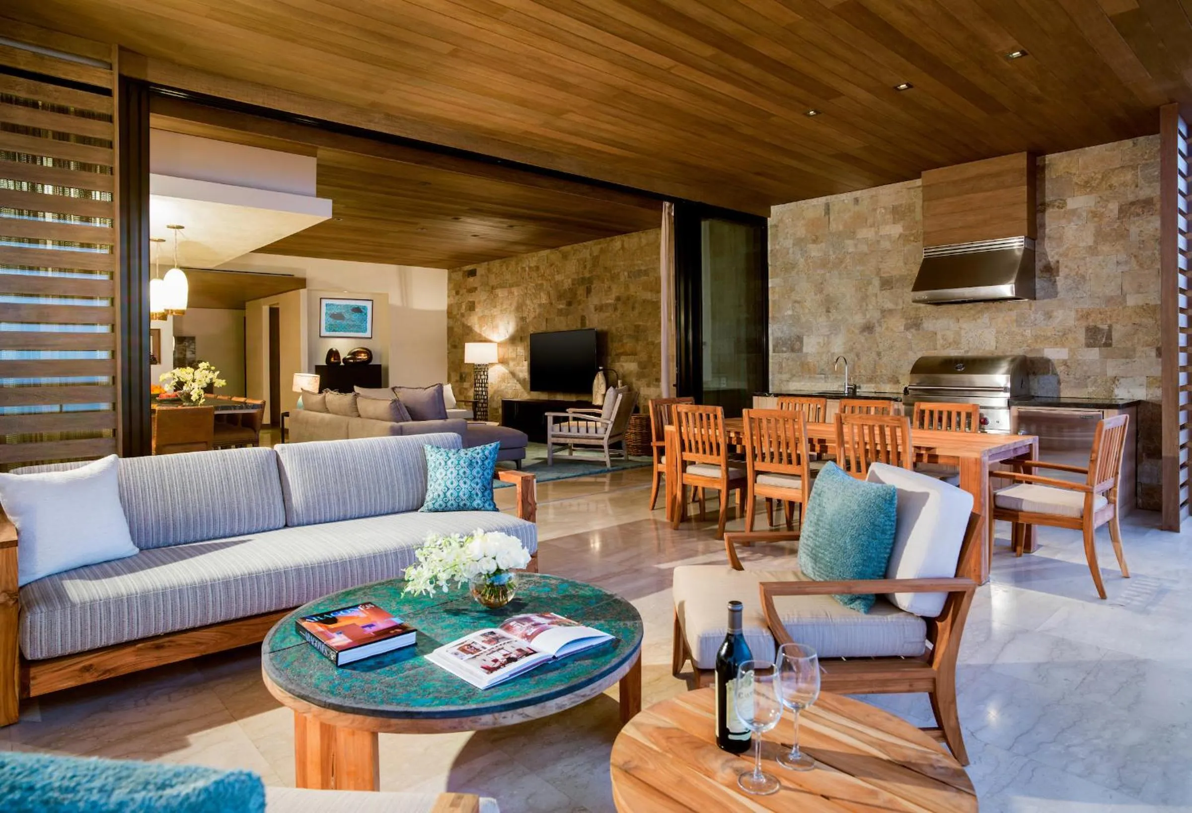Living room in Chileno Bay Resort & Residences, Auberge Collection