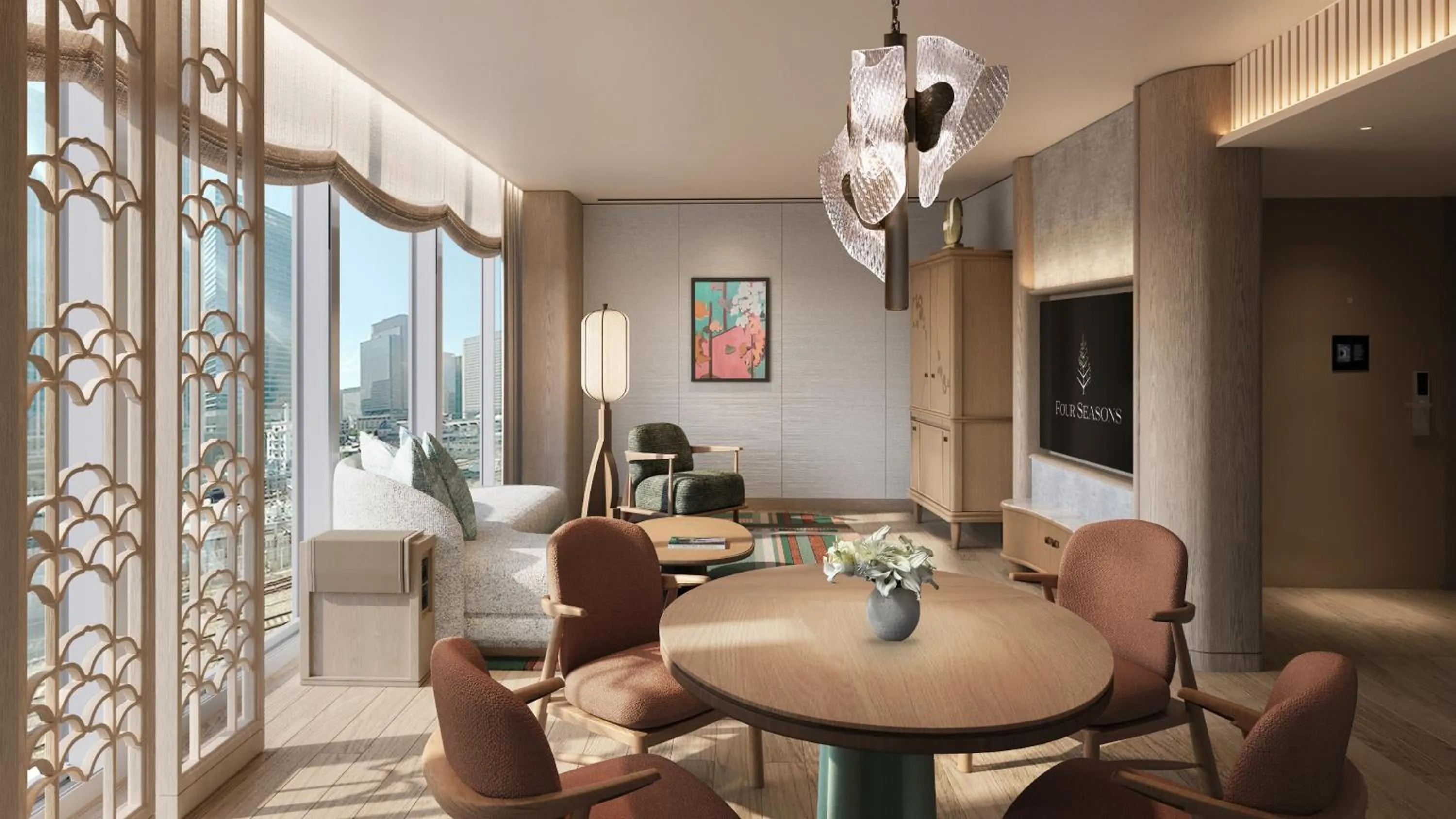 Living room in Four Seasons Hotel Tokyo at Marunouchi