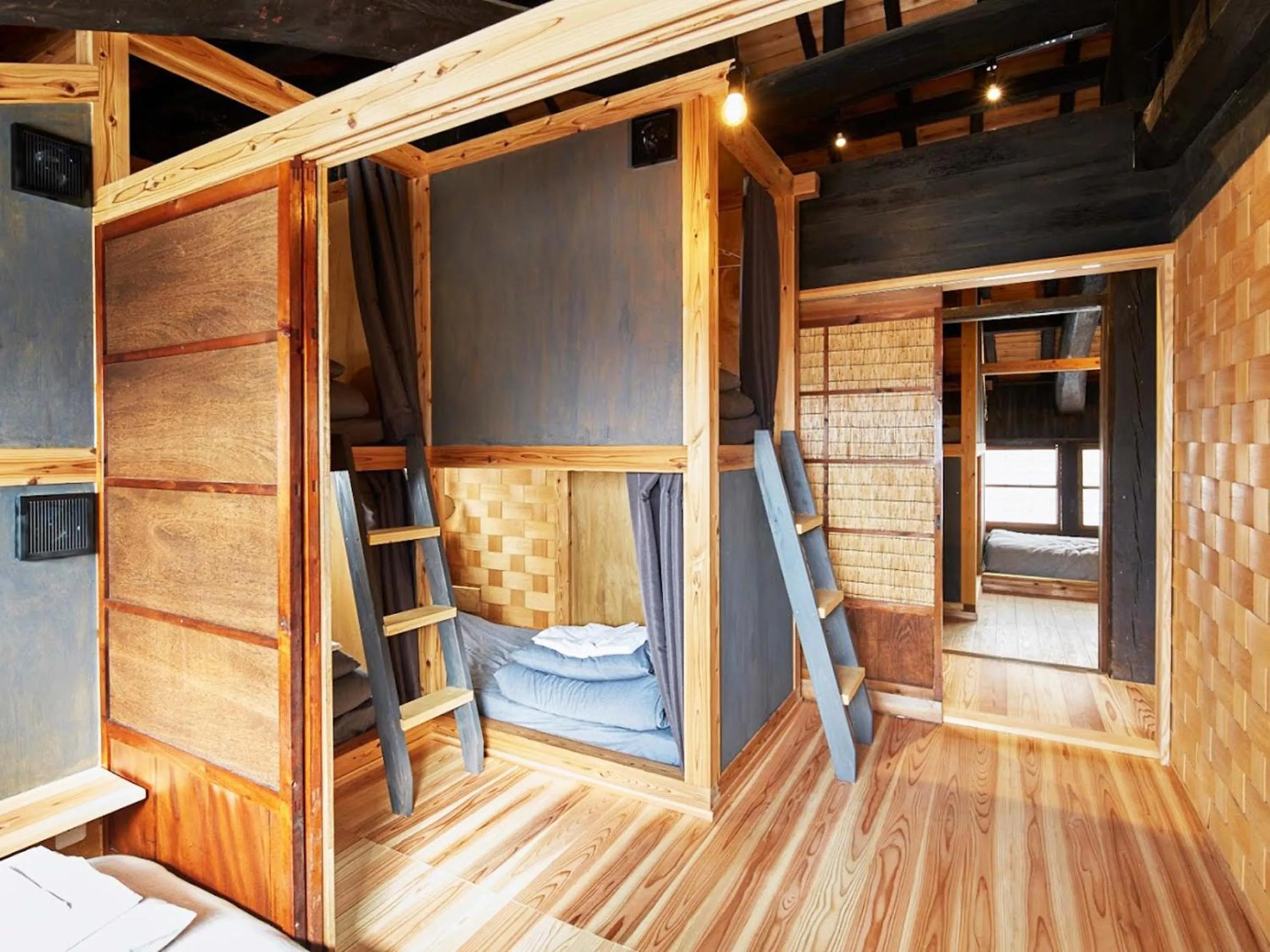 Bed in Hostel & Tatami Bar Uchikobare -内子晴れ-
