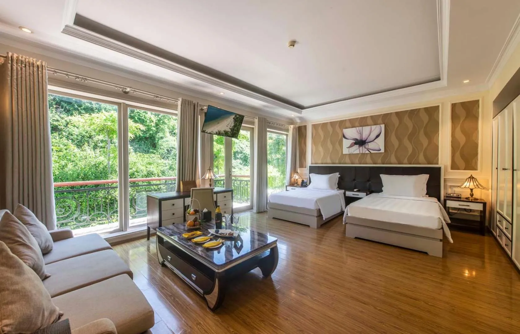 View (from property/room), Bed in Hon Tam Resort
