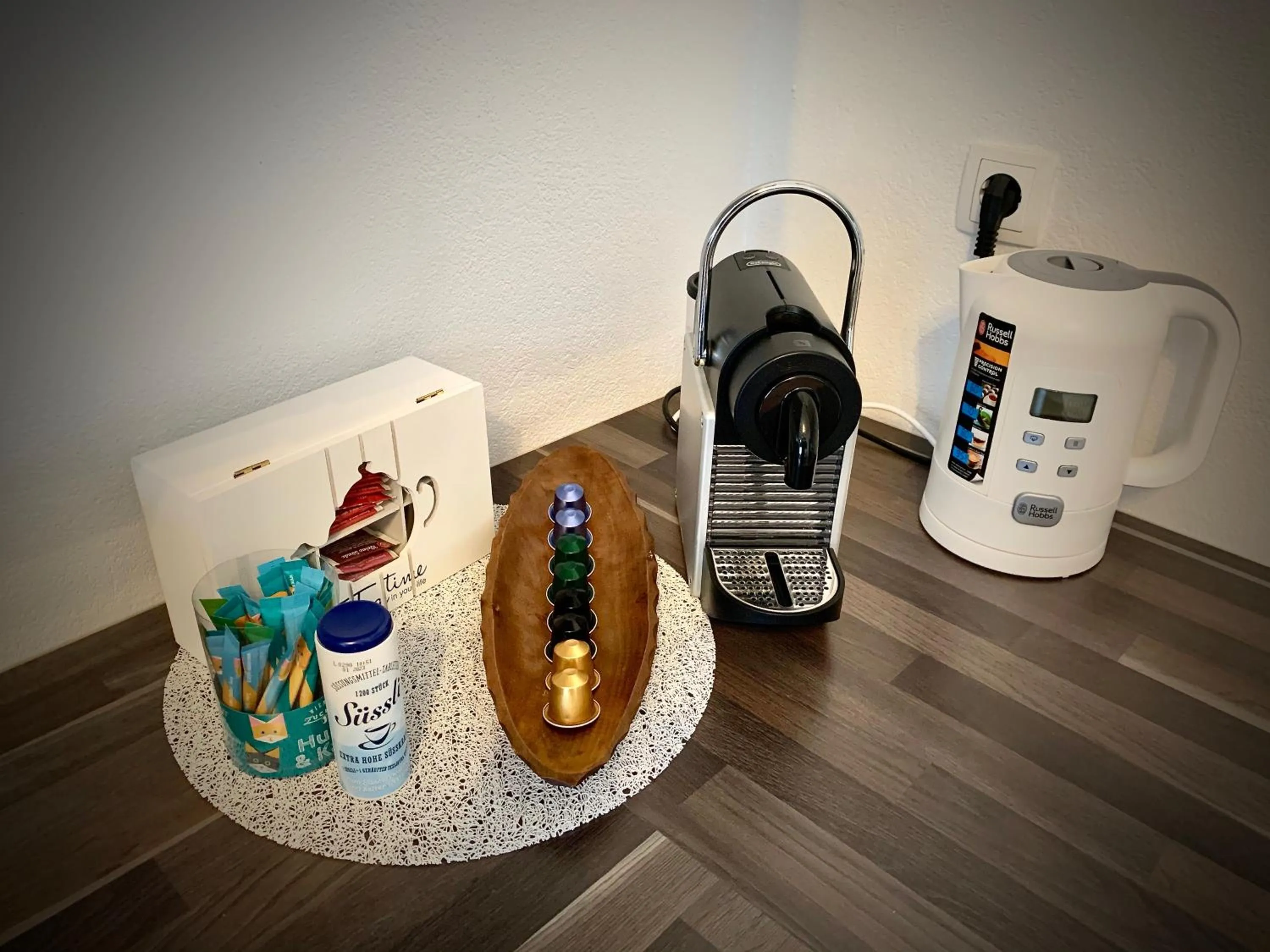 Coffee/tea facilities in Apartment im Grünen