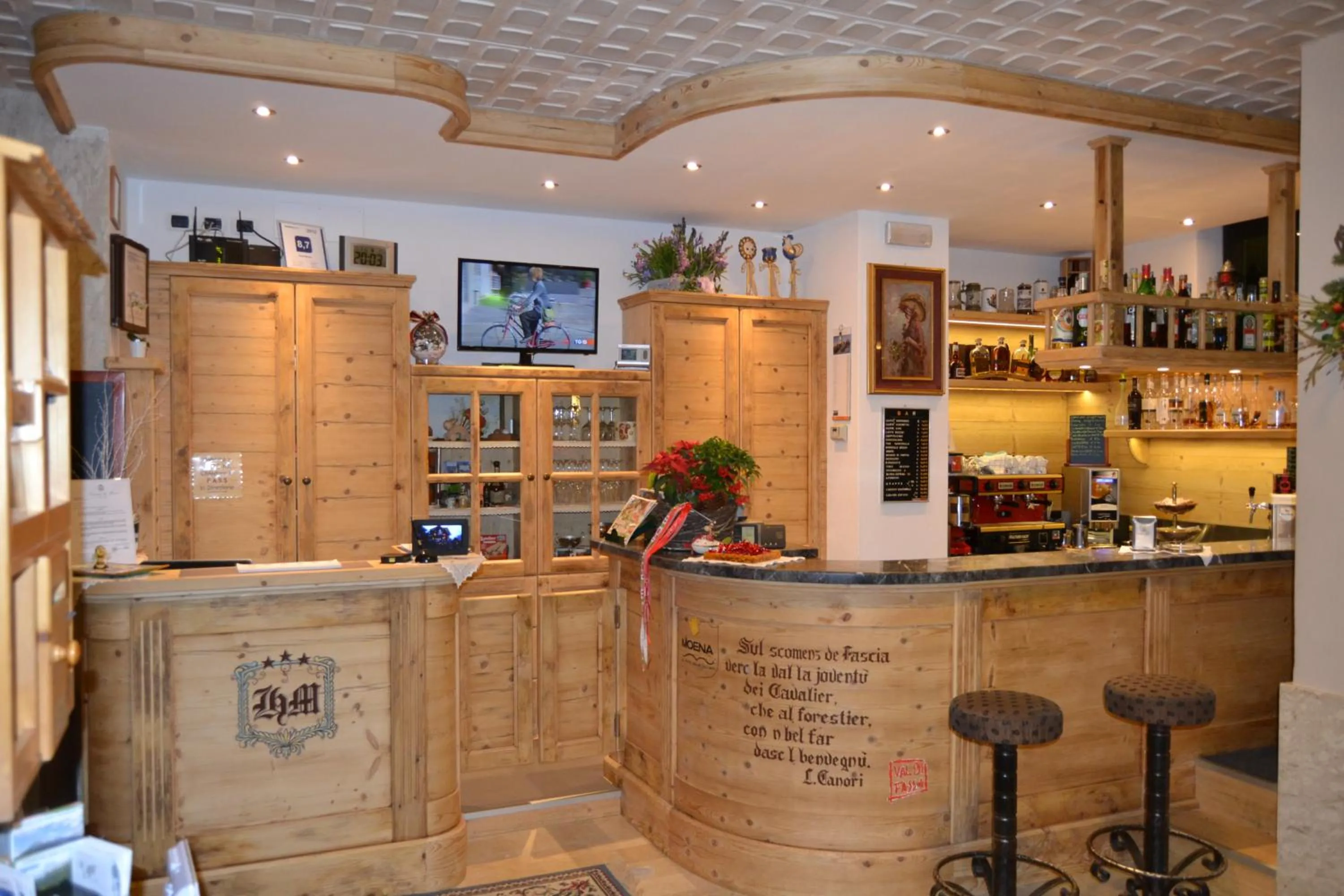 Lobby or reception in Monza Dolomites Hotel