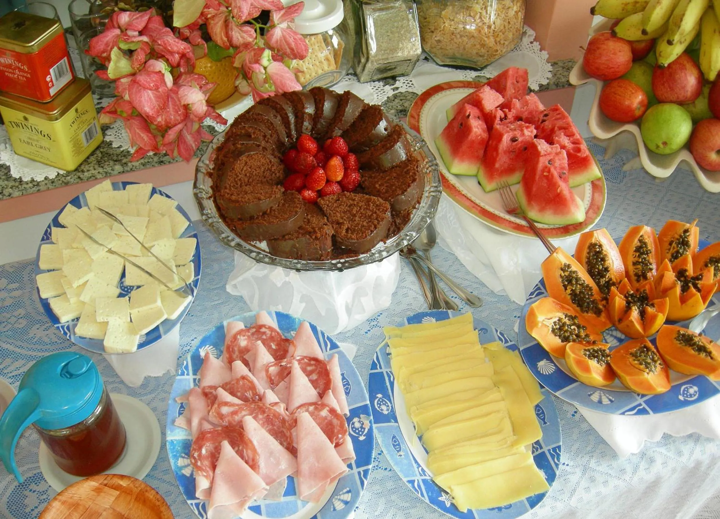 Continental breakfast in Pousada Casablanca