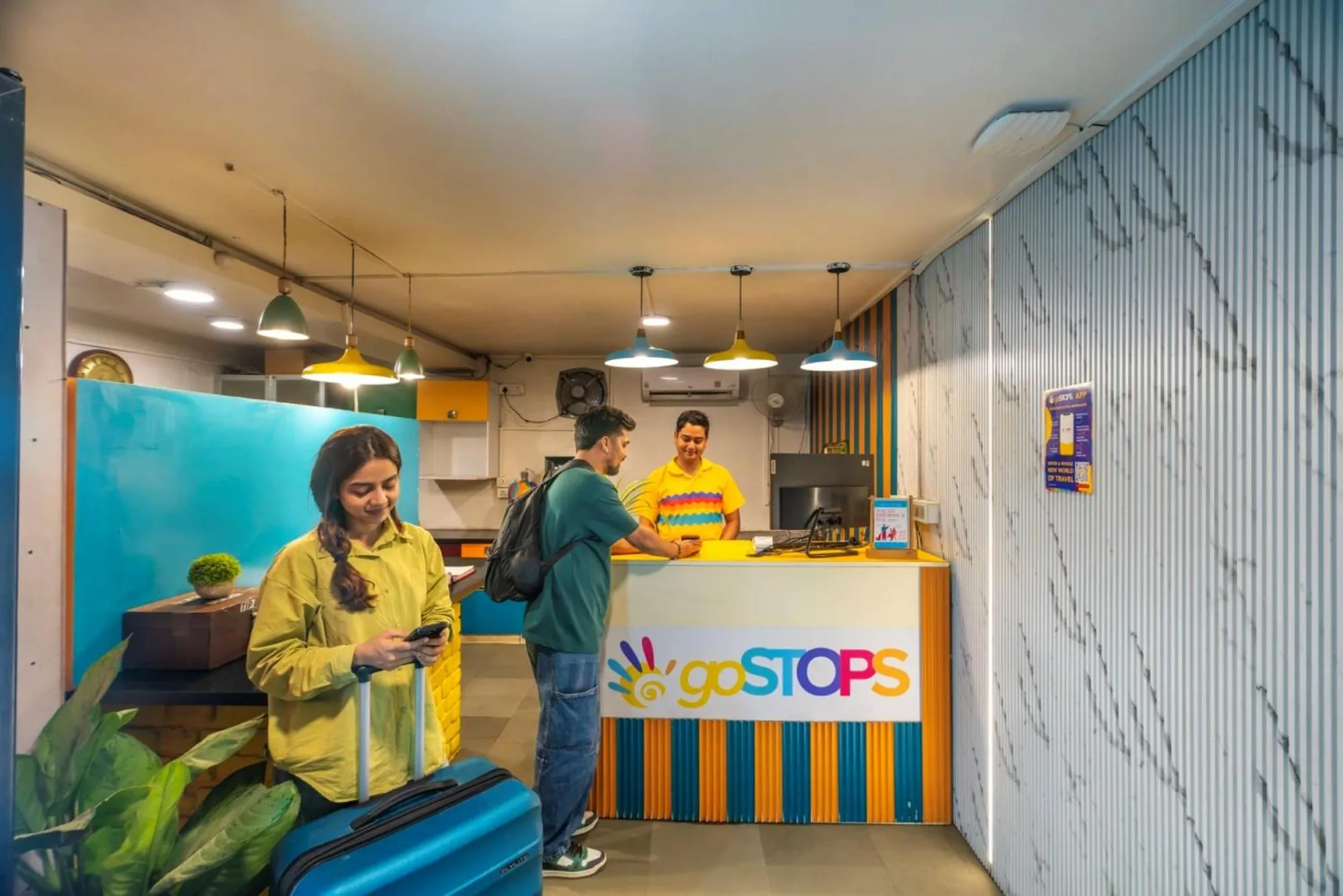 Lobby or reception in goSTOPS Delhi - Private Rooms & Dorms