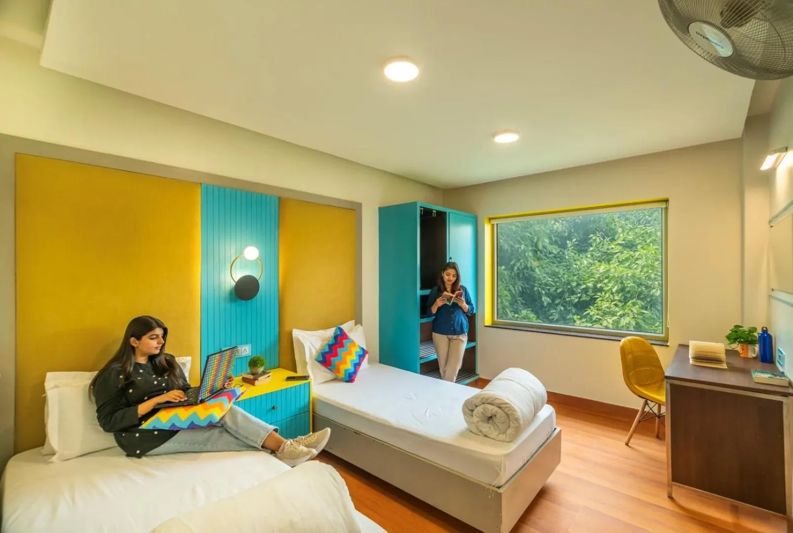 Bedroom, Bed in goSTOPS Delhi - Private Rooms & Dorms