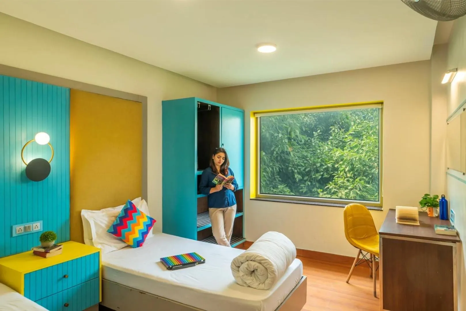 Bedroom, Bed in goSTOPS Delhi - Private Rooms & Dorms