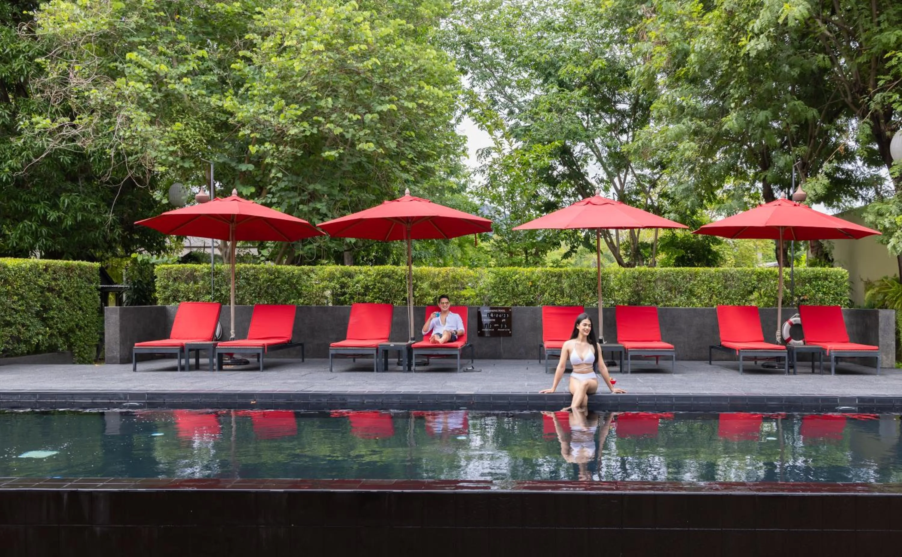 Swimming pool in U Inchantree Kanchanaburi