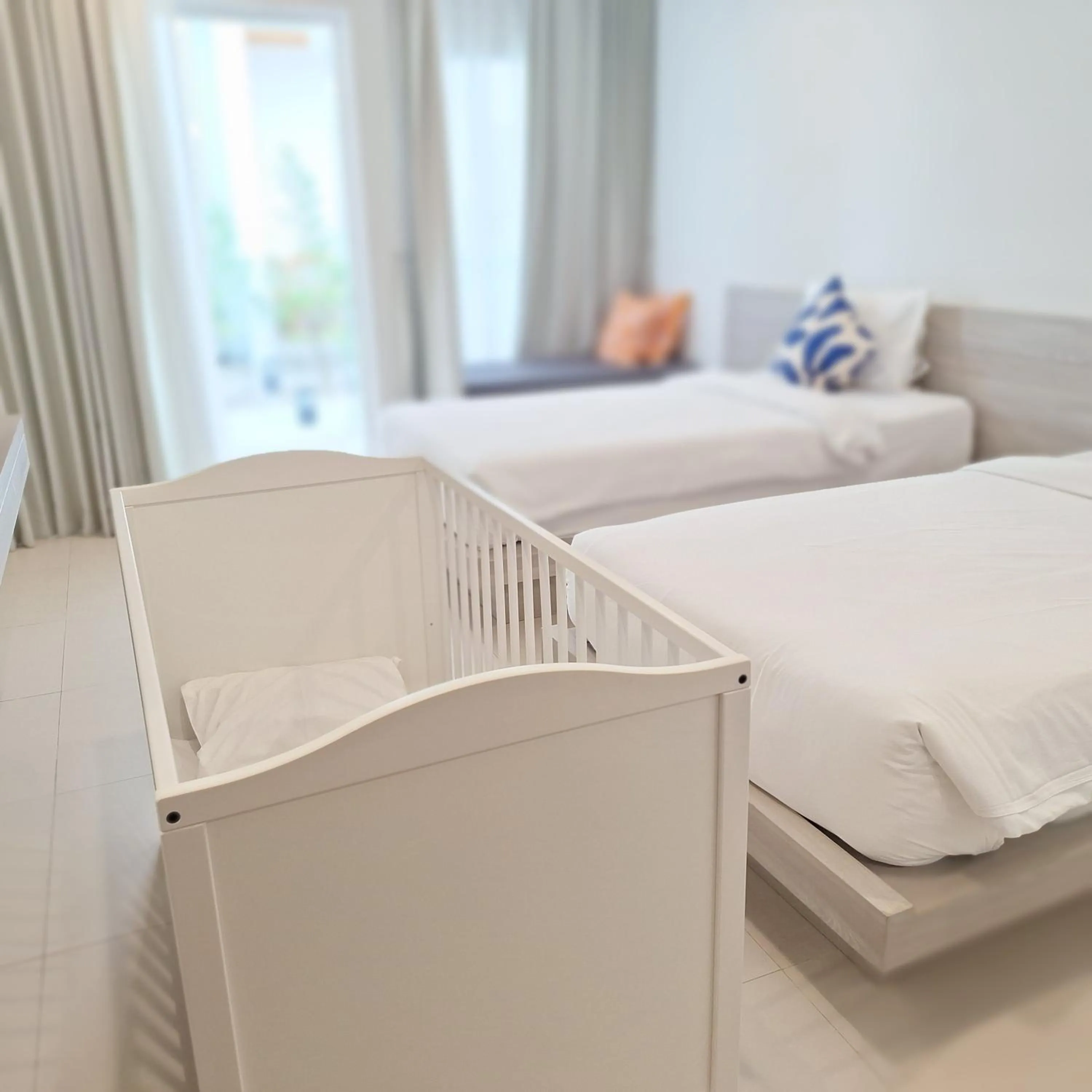 Bed in Baanfah Resort Samui