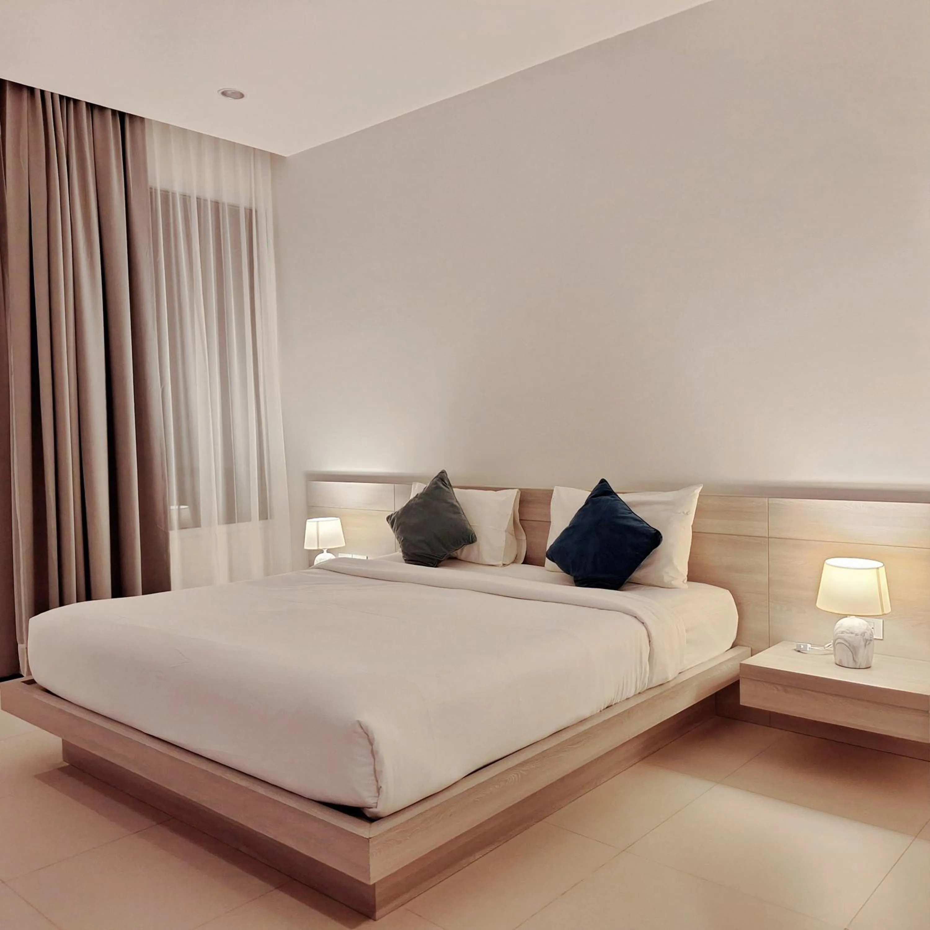 Bed in Baanfah Resort Samui