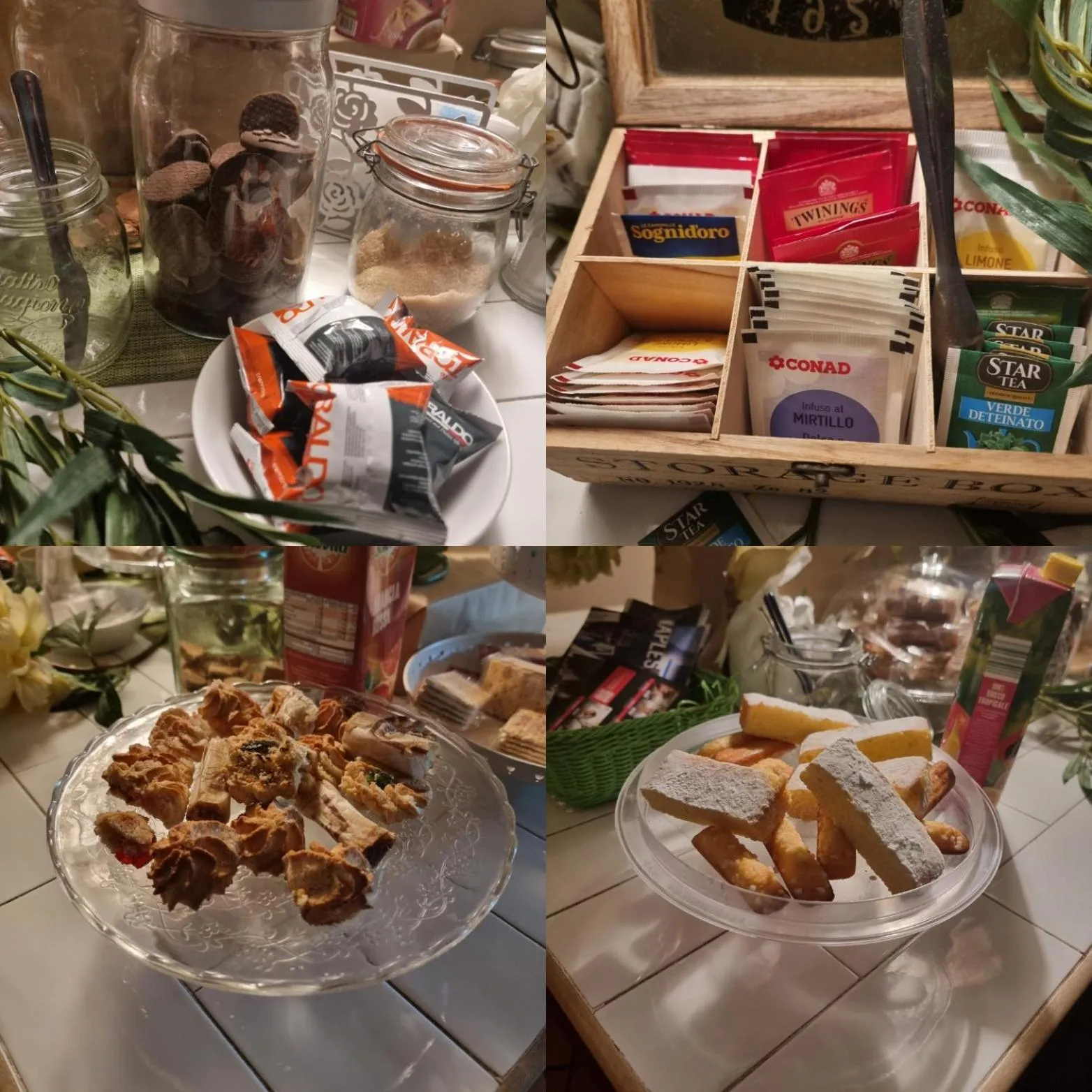 Food and drinks in Bed morelli 49 , chiaia