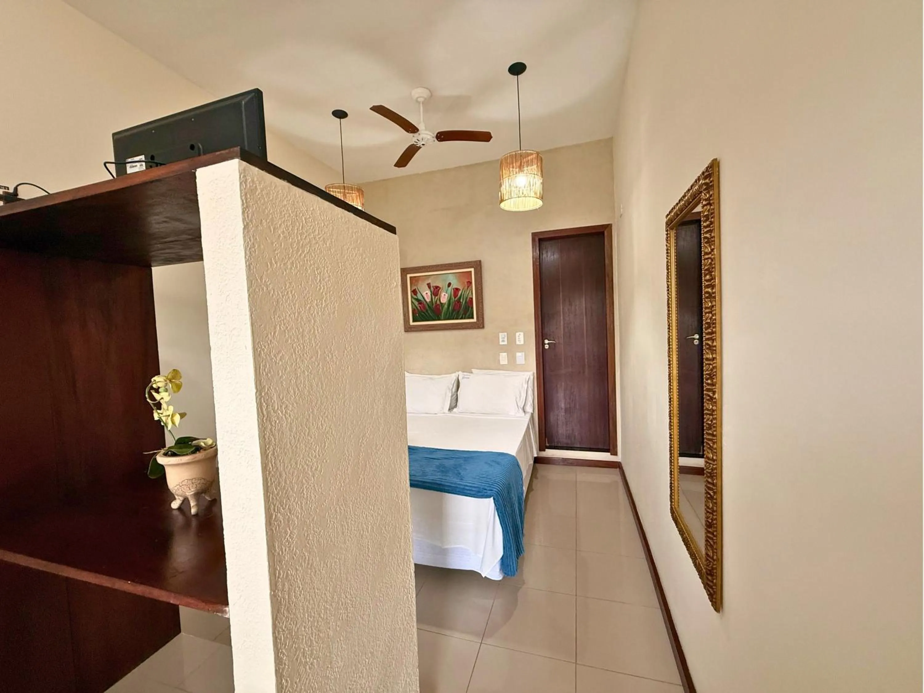 Bed in Pousada Larissa - com Gerador de Energia