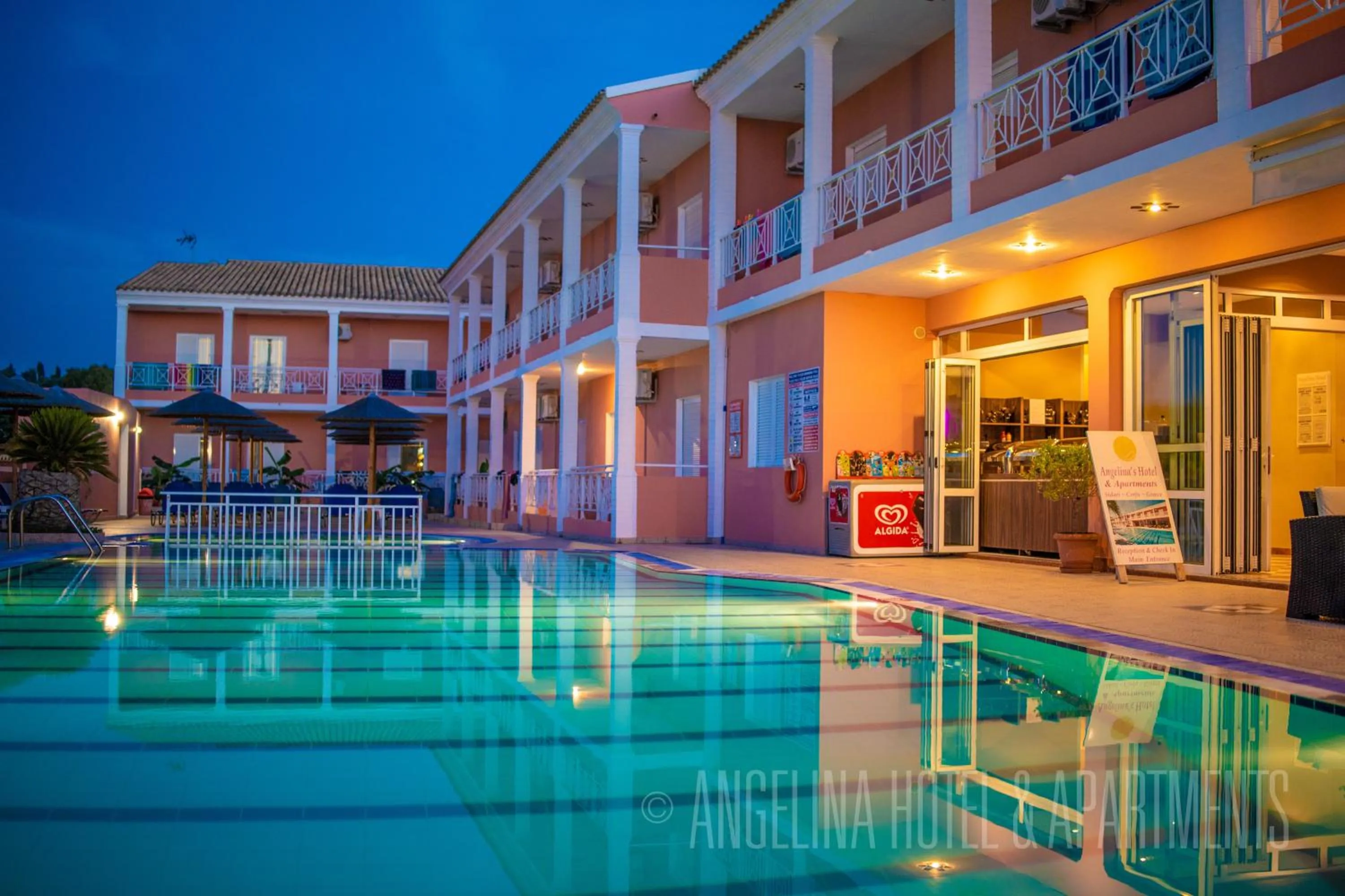 Swimming pool in Angelina Hotel & Apartments