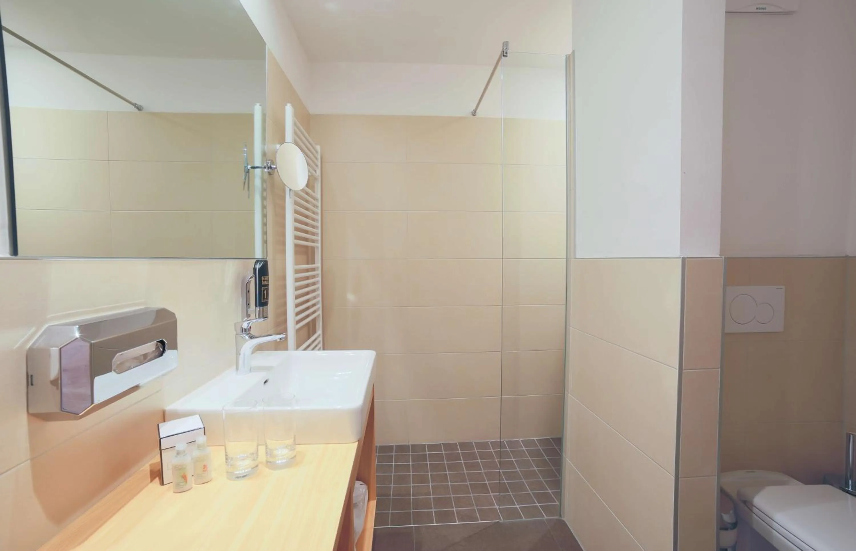 Shower in Hotel Bergkristall