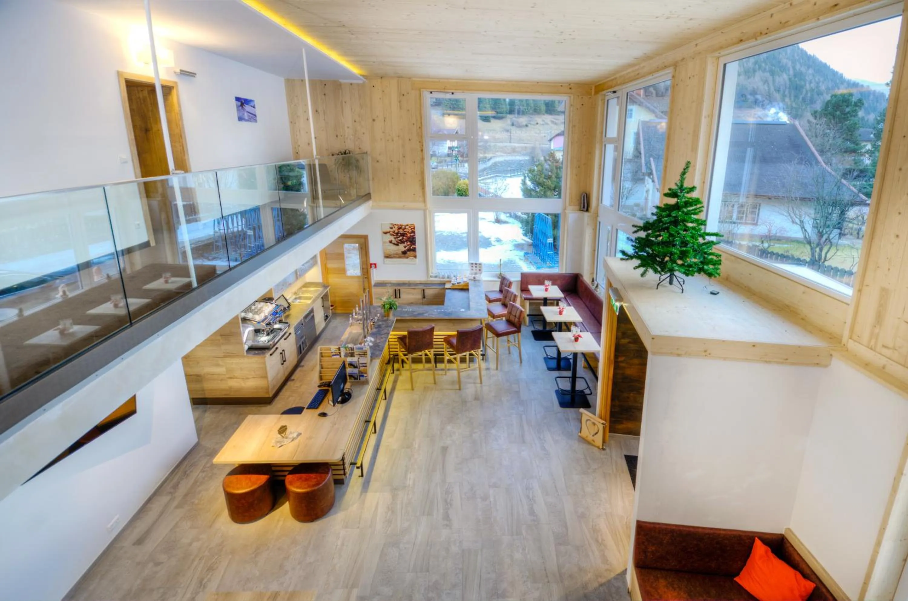 Lobby or reception in Hotel Bergkristall