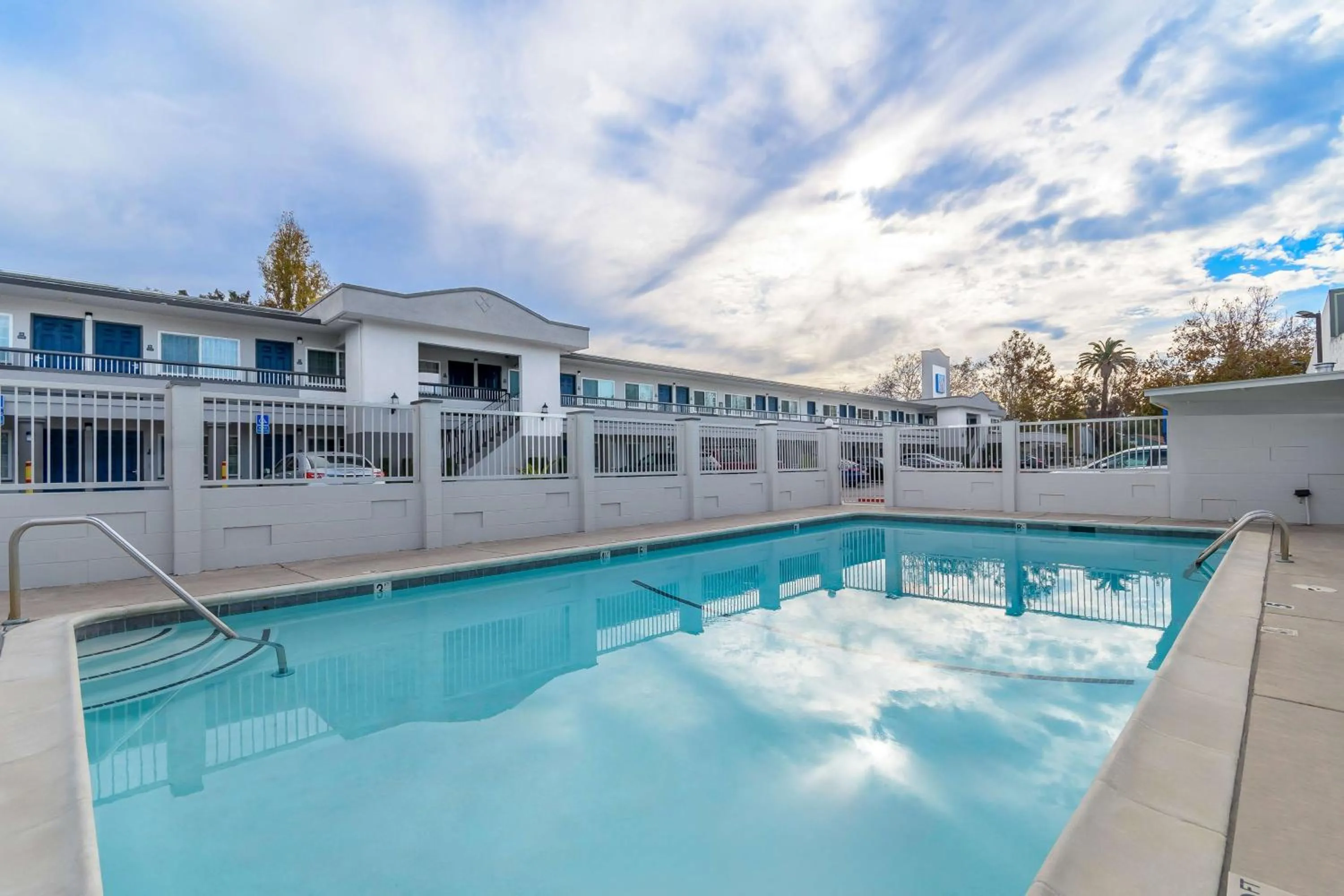Pool view in Motel 6-San Jose, CA - Convention Center