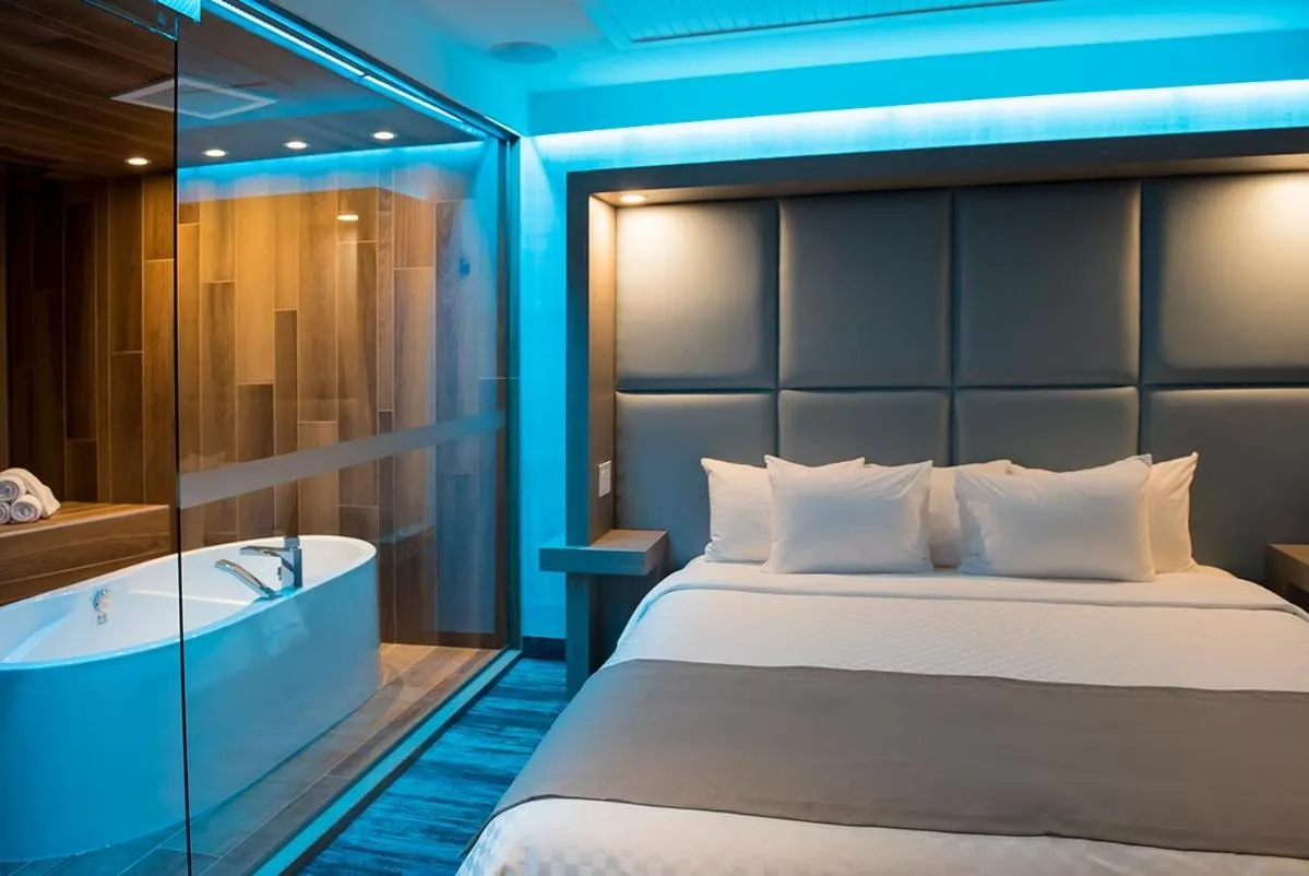 Bed in Hôtel Le Rivage