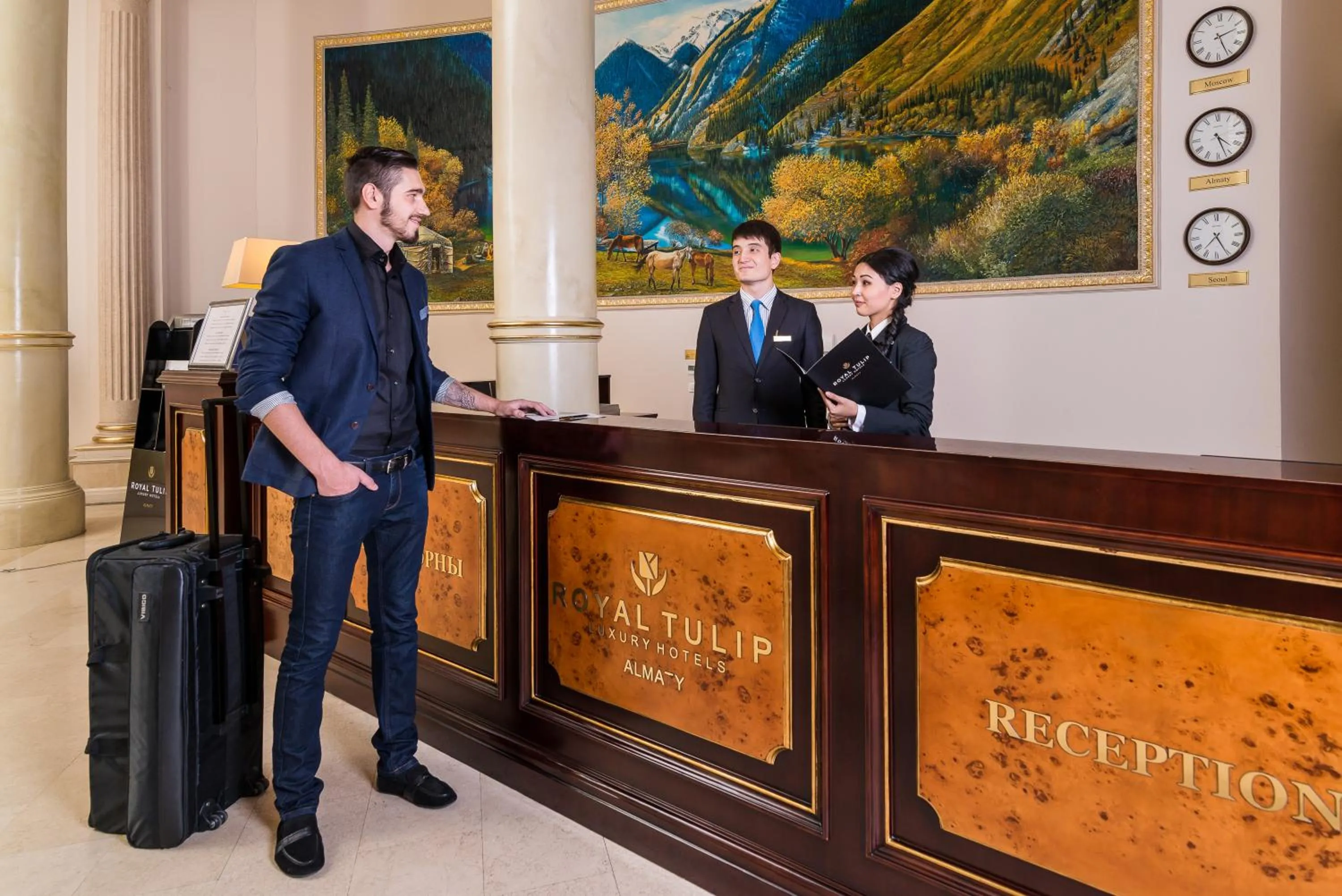Staff in Royal Tulip Almaty Hotel