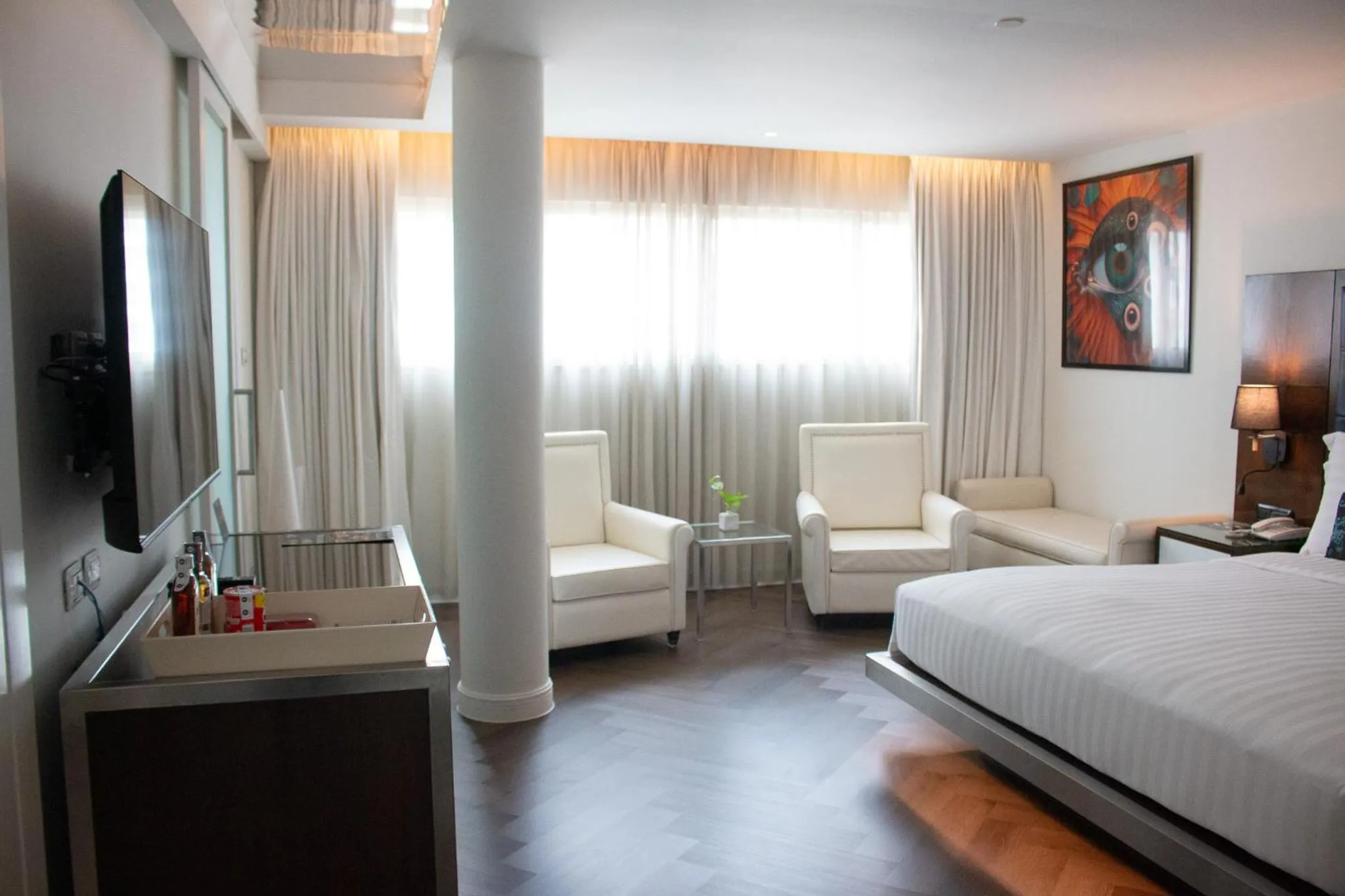 Bedroom, Bed in Night Hotel Bangkok - Sukhumvit 15