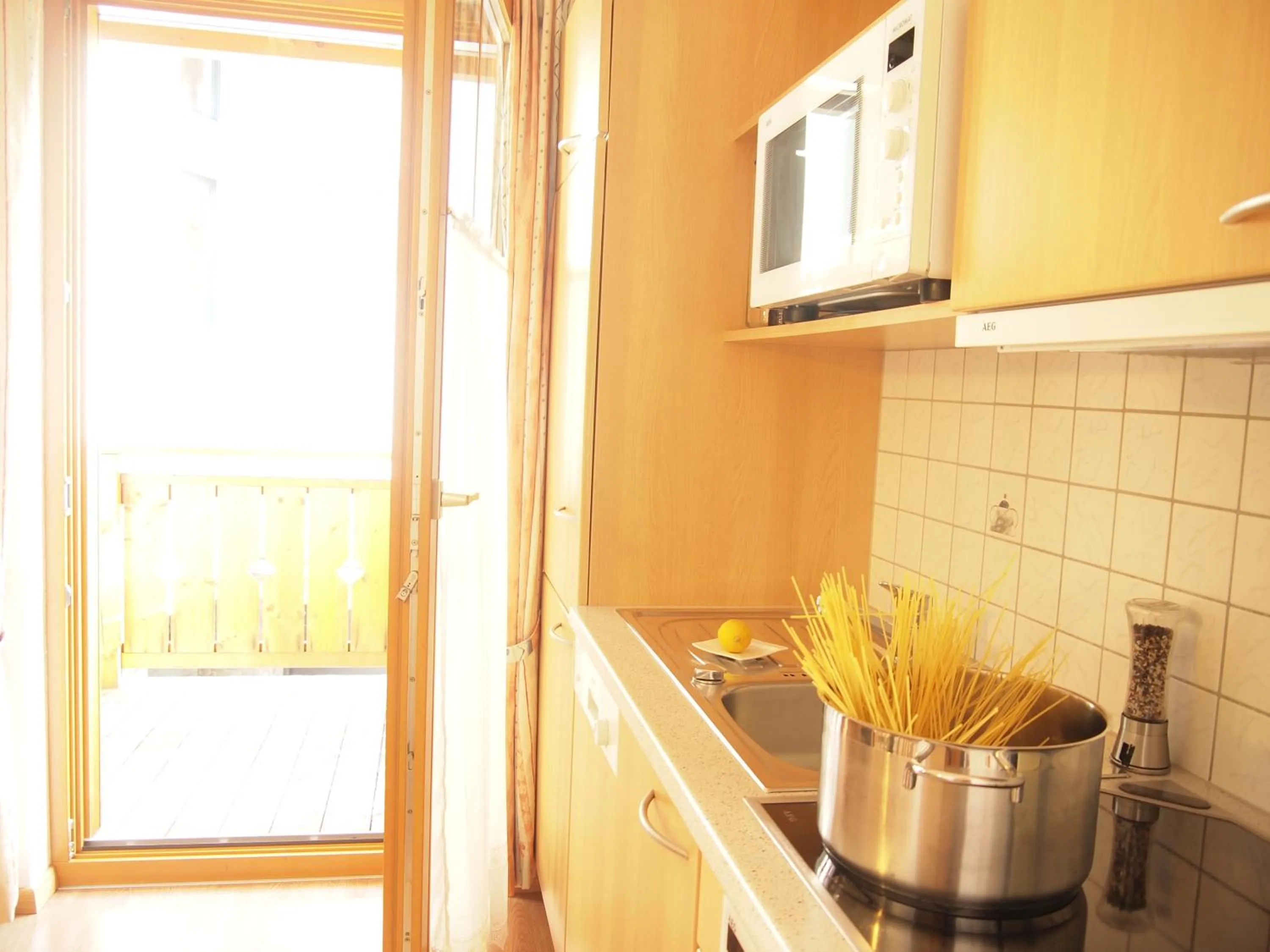 Kitchen or kitchenette in Apart-Garni Motnaida