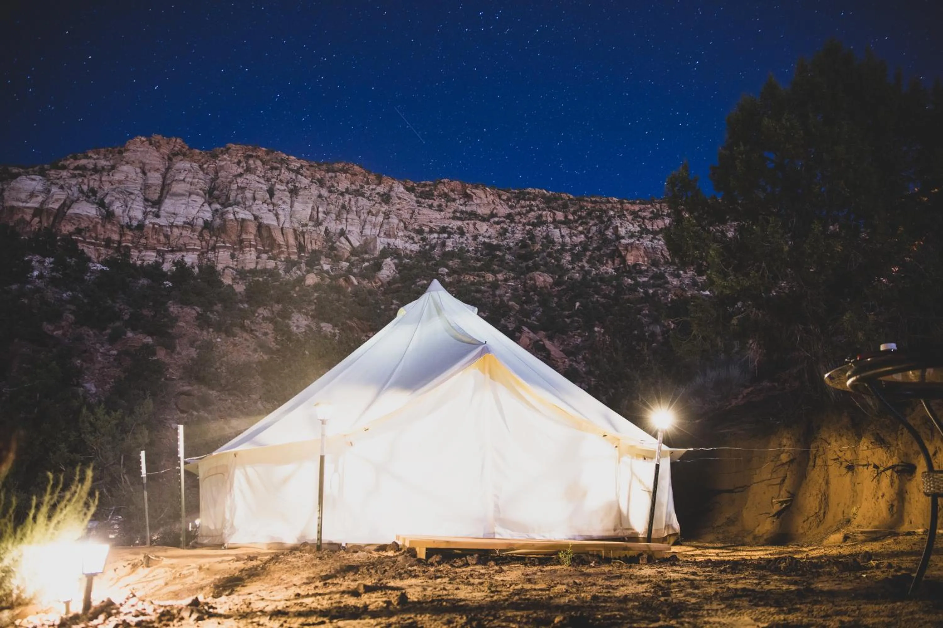 Night in Zion View Camping