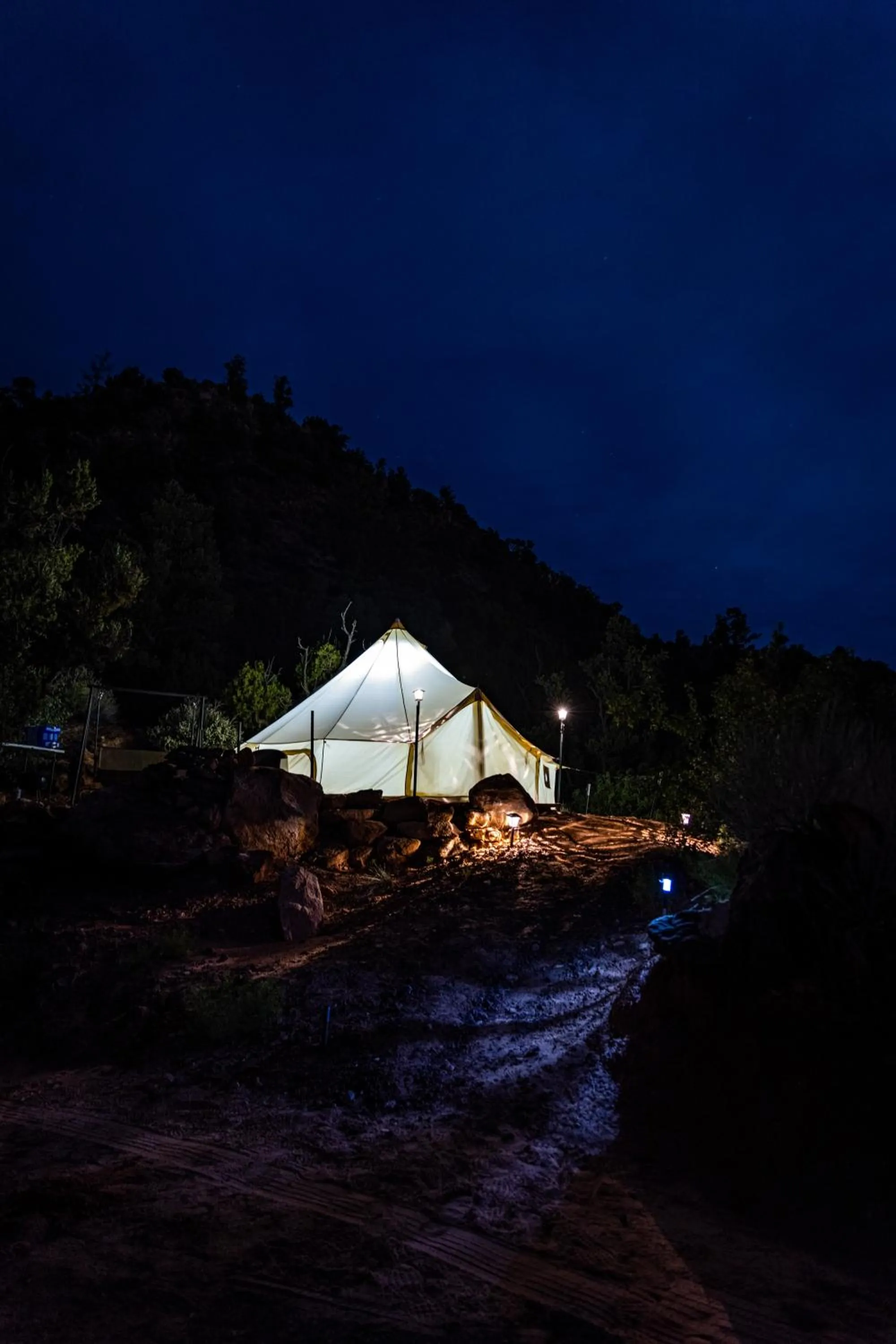 Night in Zion View Camping
