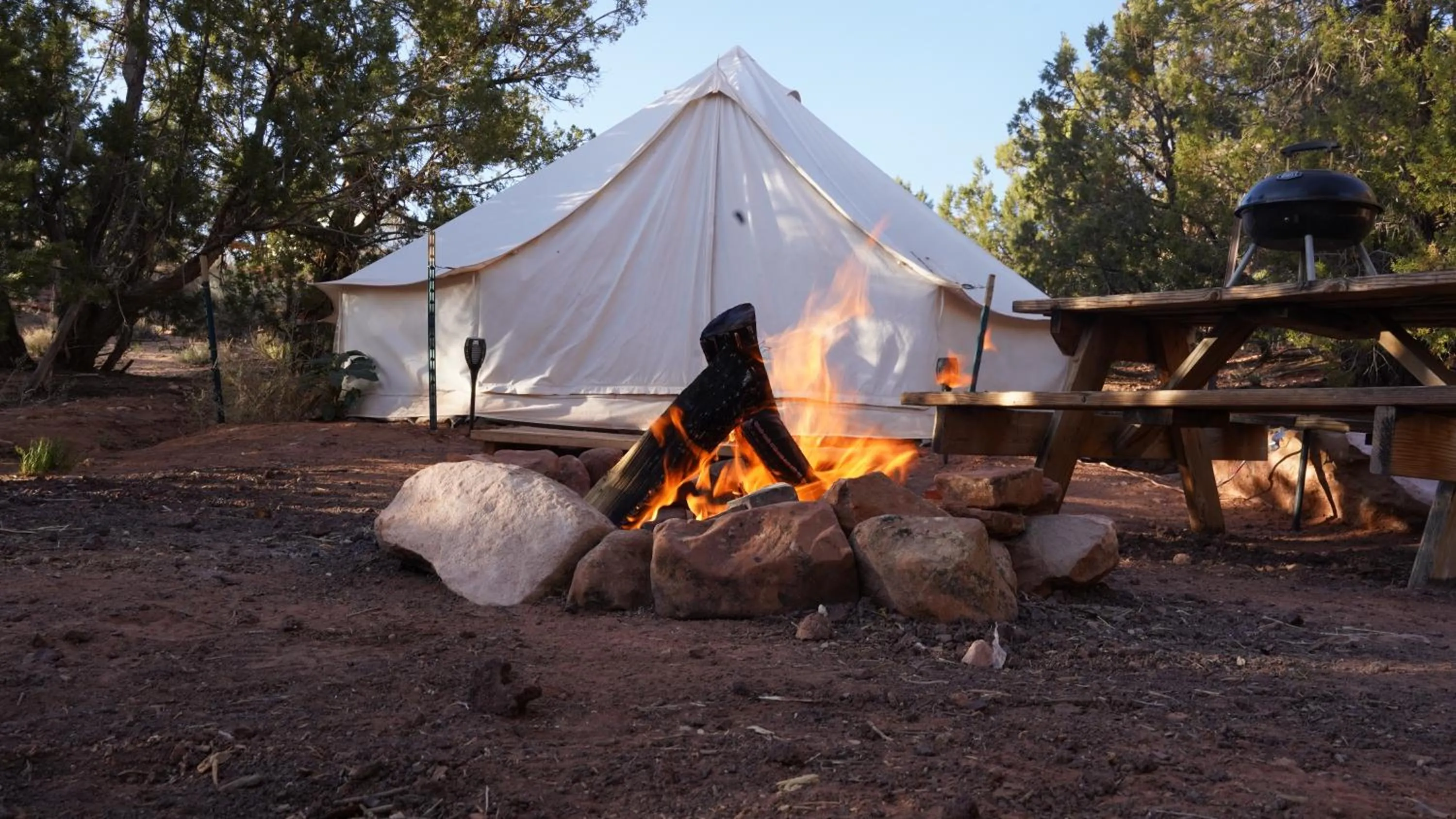 BBQ facilities in Zion View Camping