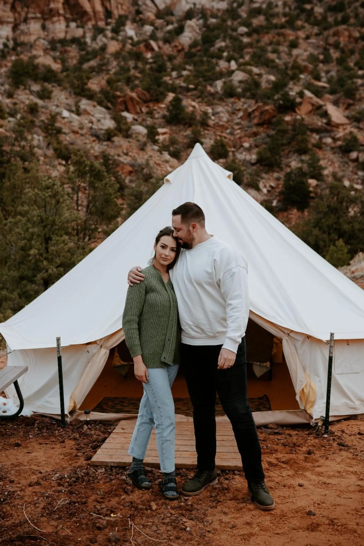 Bed in Zion View Camping