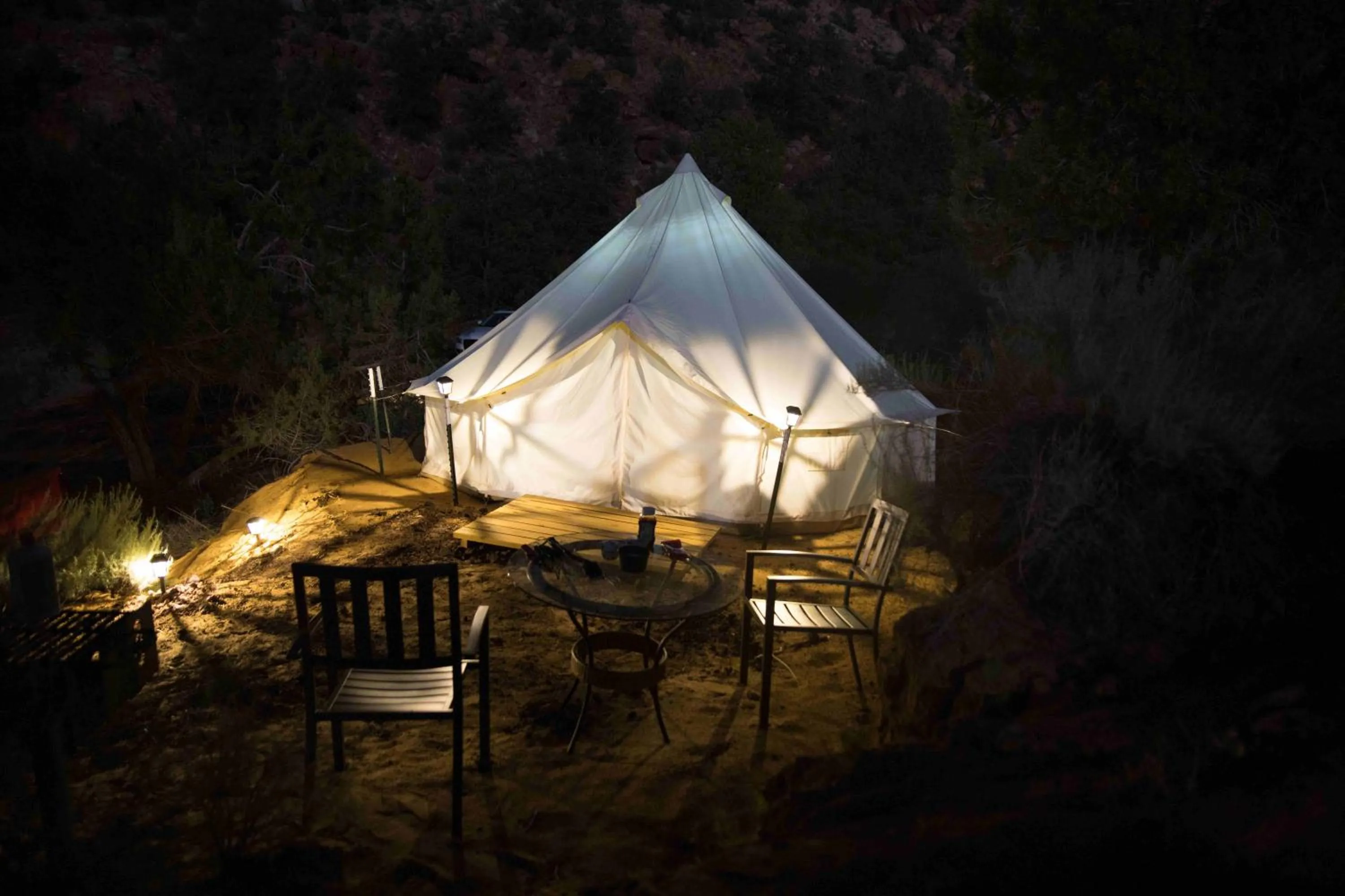 Night in Zion View Camping