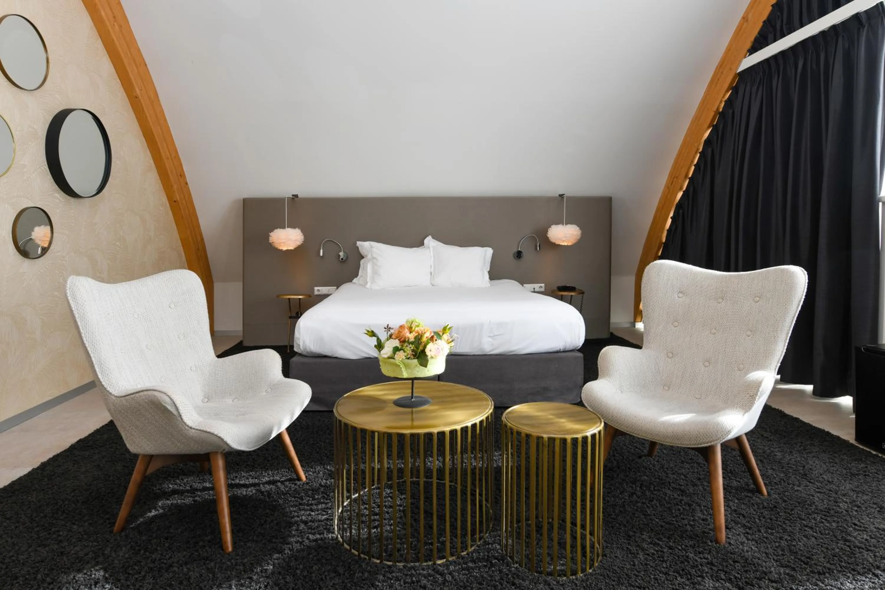 Bed in Hotel De Roode Schuur