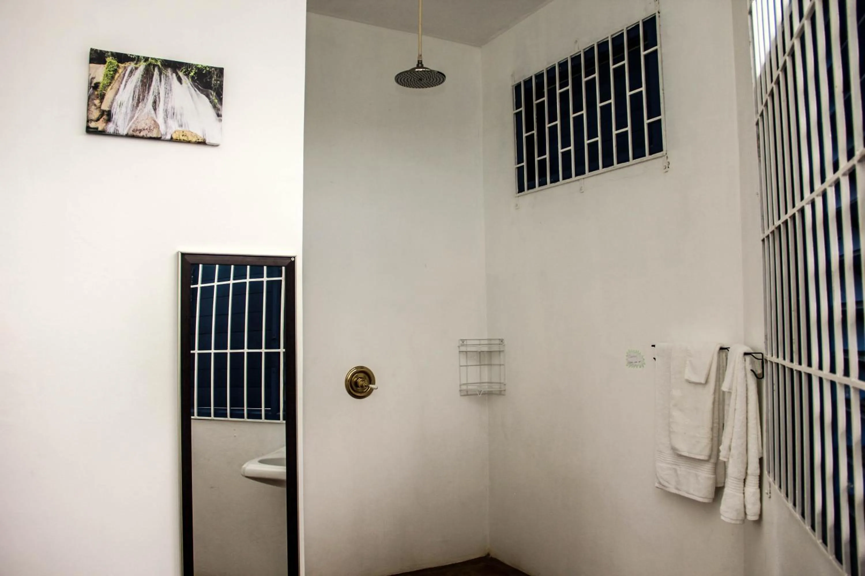 Shower in Sunshine Lodge: Your home away from home
