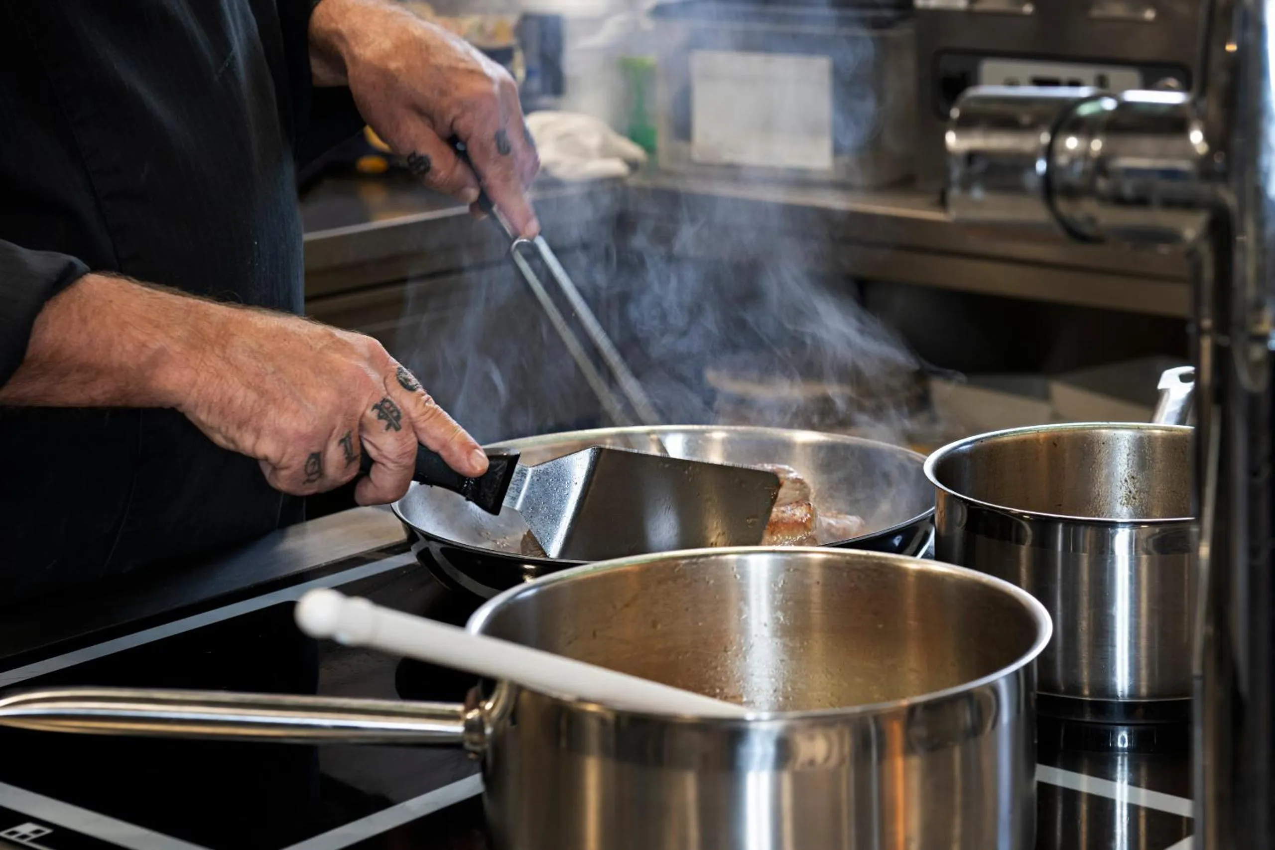 Kitchen or kitchenette in Hotel Alpenstolz