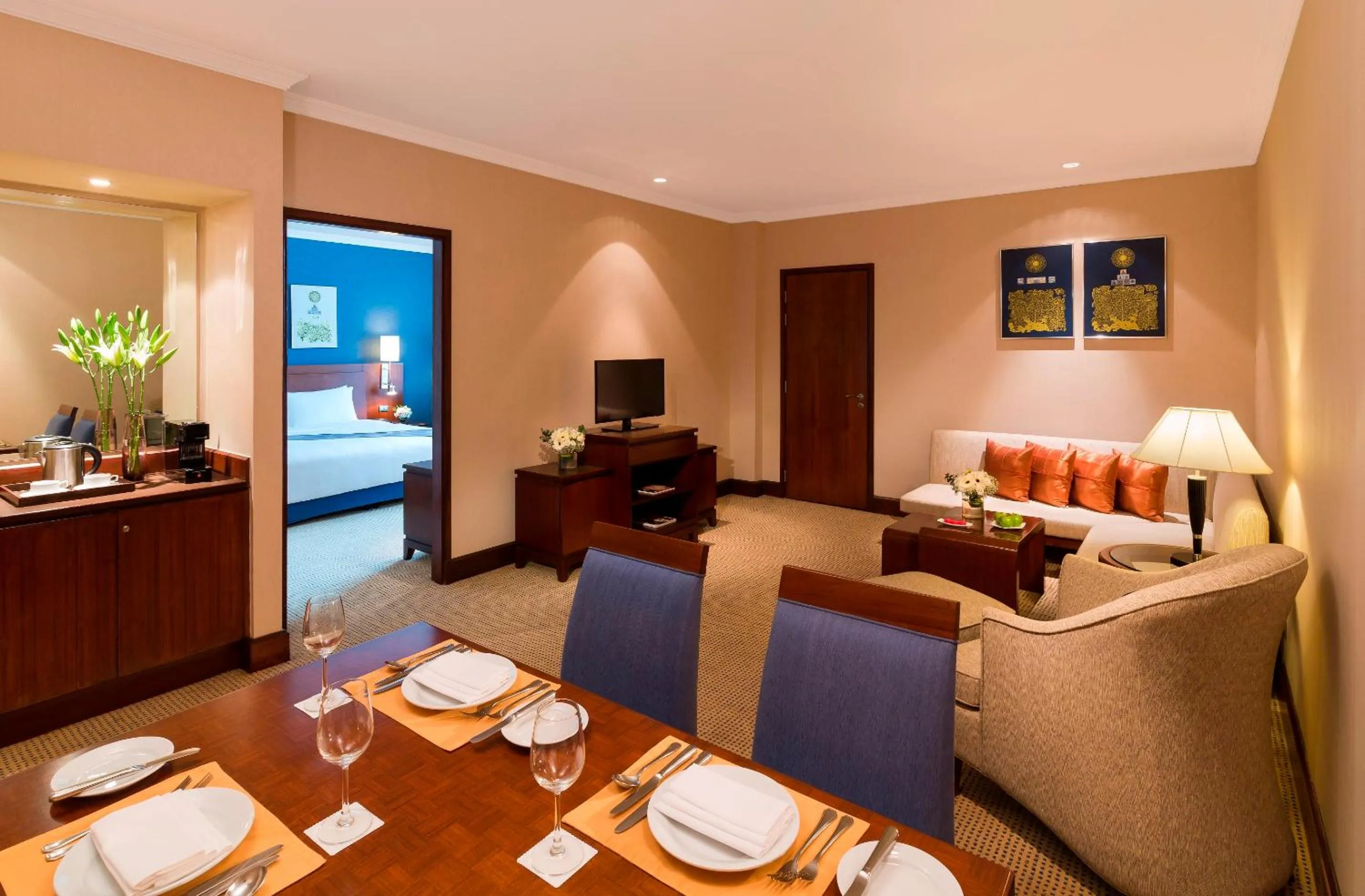 Bed in Novotel Bangkok Suvarnabhumi Airport